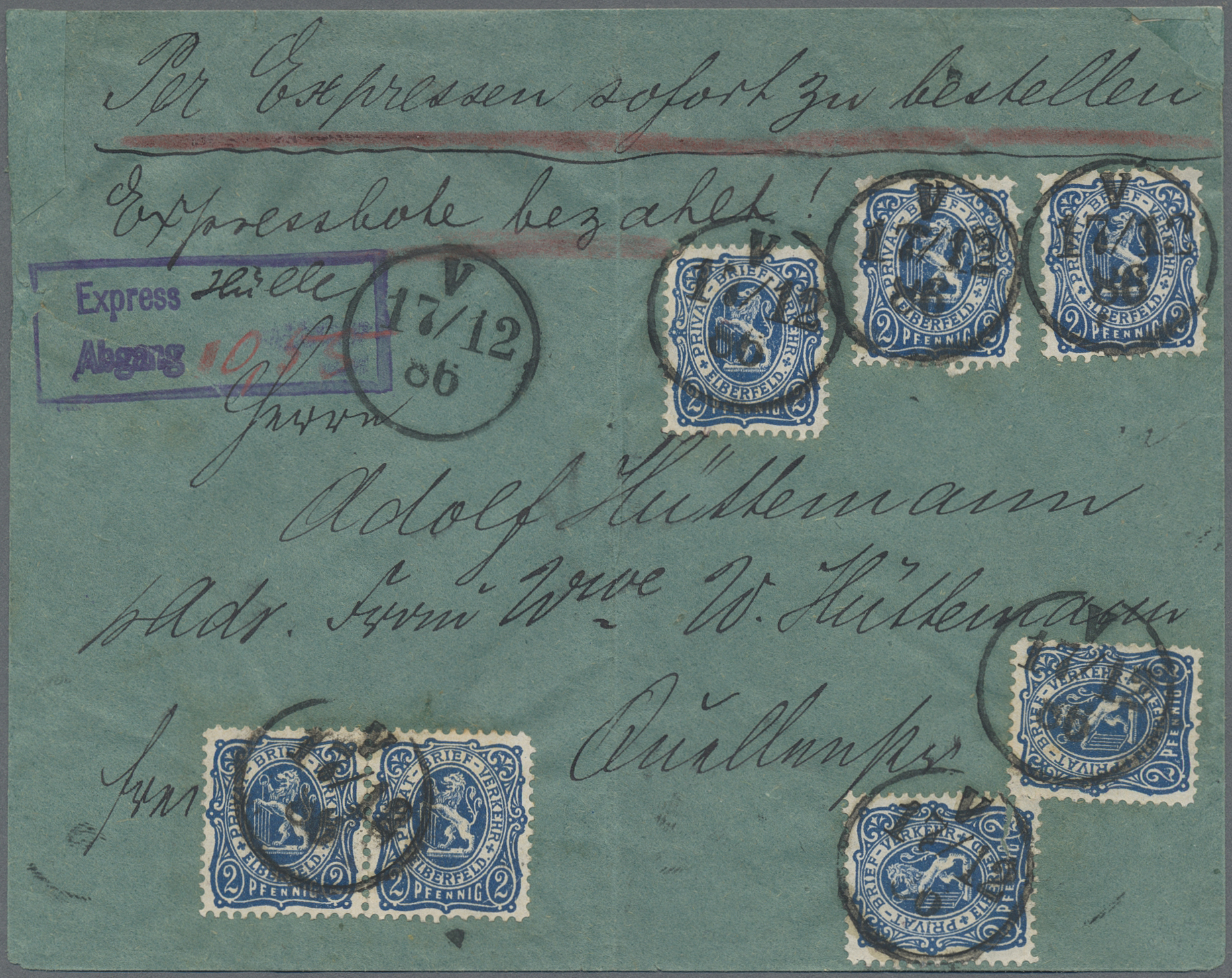 Lot 10487 - Deutsches Reich - Privatpost (Stadtpost)  -  Auktionshaus Christoph Gärtner GmbH & Co. KG 58th AUCTION - Day 3