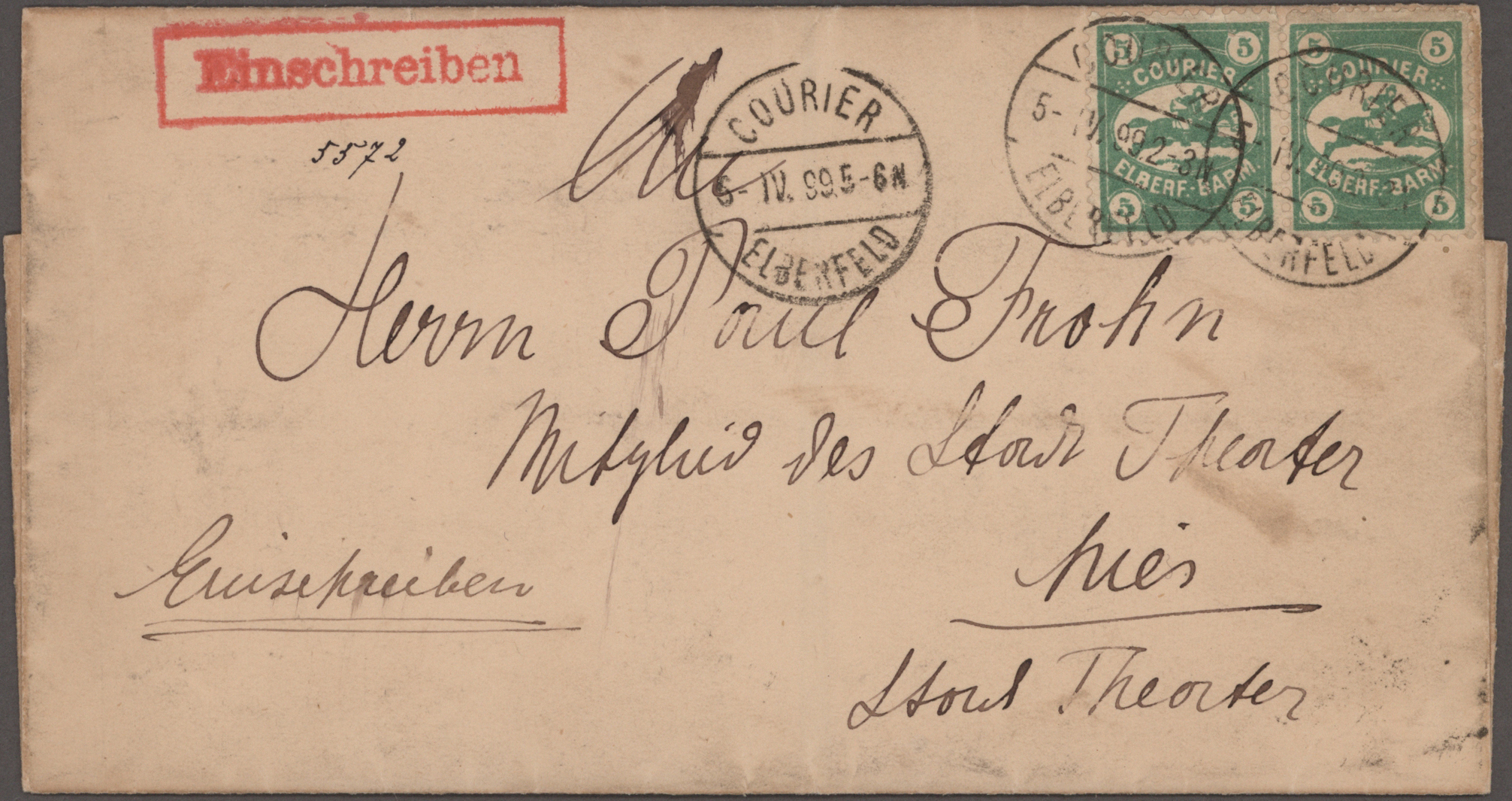 Lot 10489 - Deutsches Reich - Privatpost (Stadtpost)  -  Auktionshaus Christoph Gärtner GmbH & Co. KG 58th AUCTION - Day 3
