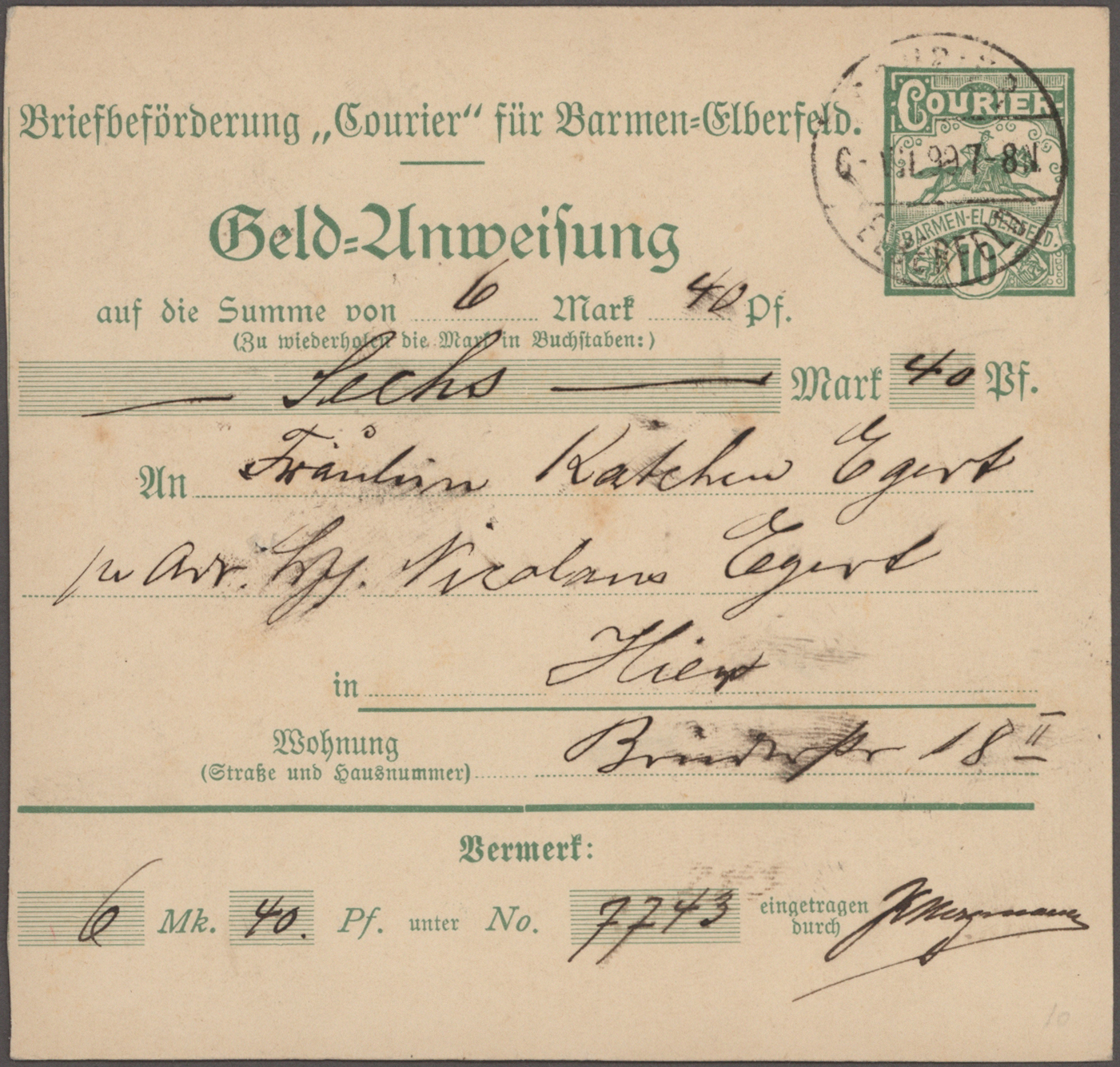 Lot 10493 - Deutsches Reich - Privatpost (Stadtpost)  -  Auktionshaus Christoph Gärtner GmbH & Co. KG 58th AUCTION - Day 3