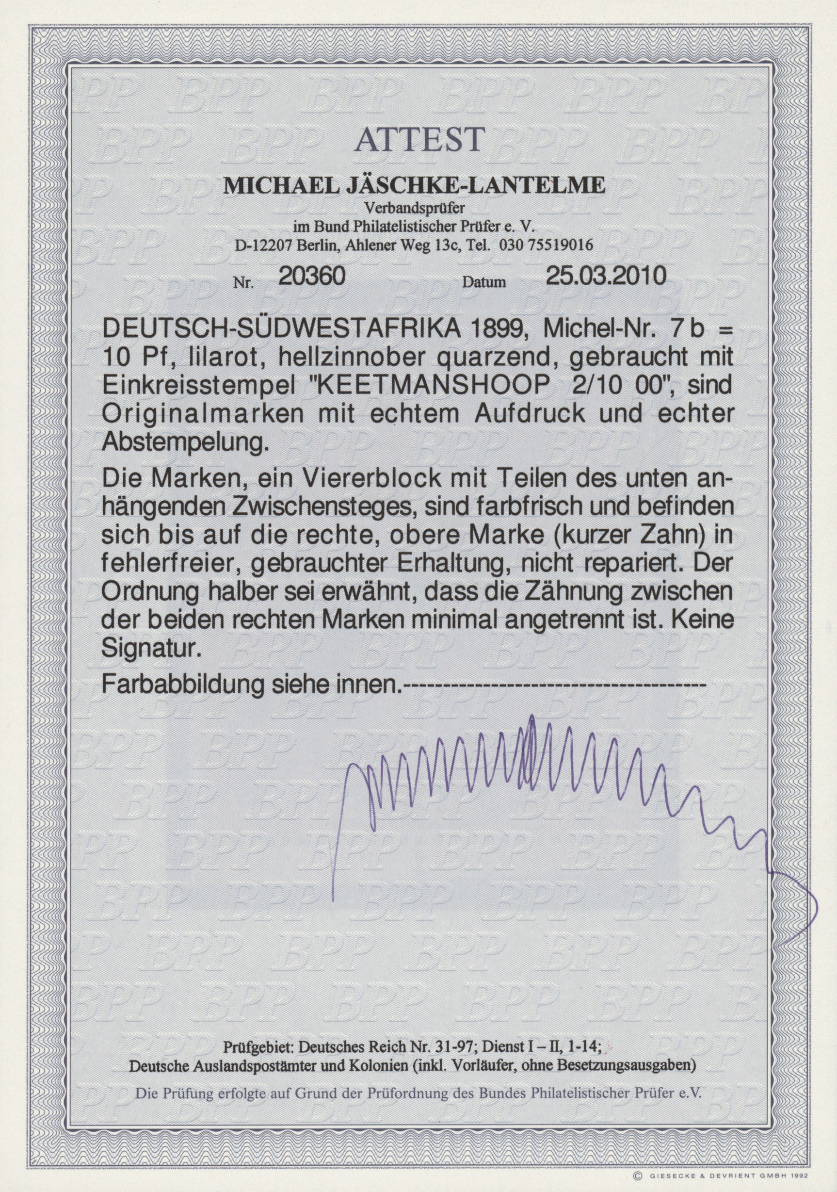 Lot 23575 - deutsch-südwestafrika  -  Auktionshaus Christoph Gärtner GmbH & Co. KG 50th Auction Anniversary Auction - Day 7