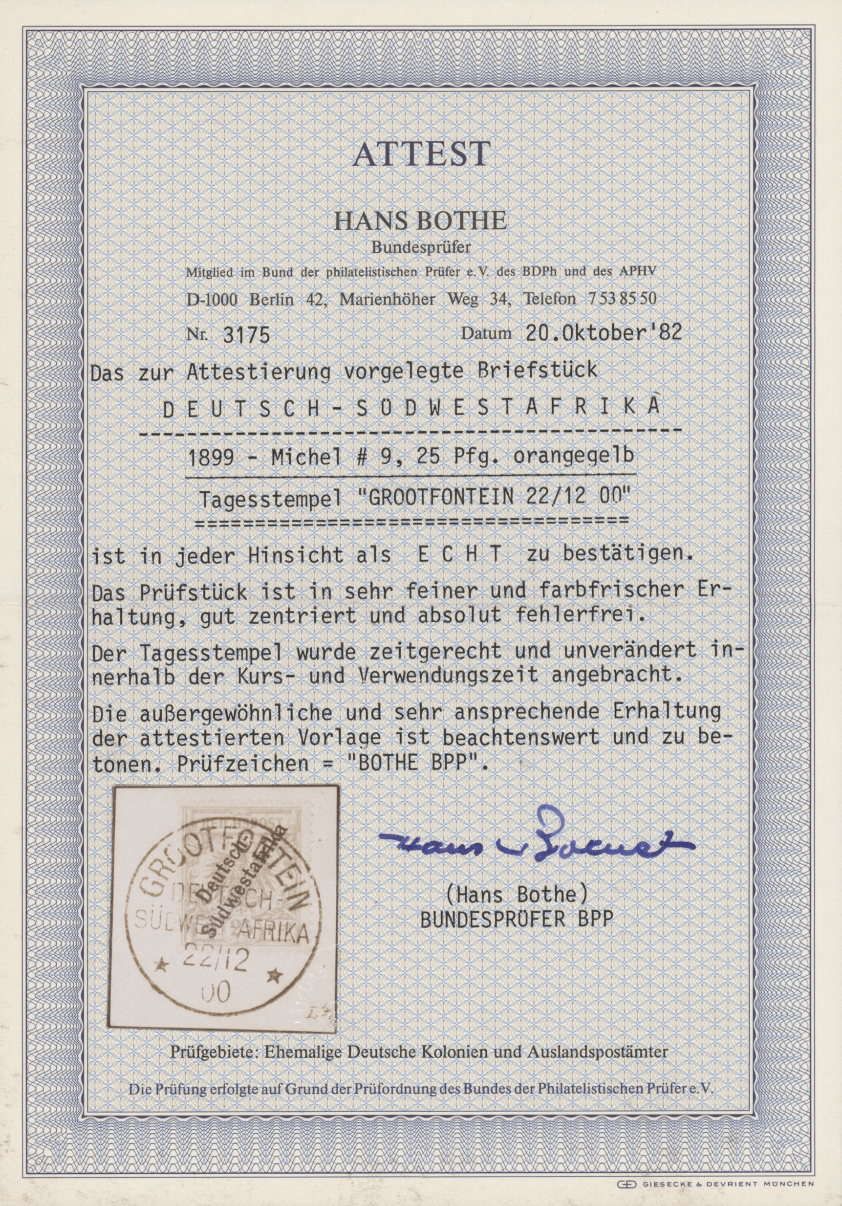 Lot 23575 - deutsch-südwestafrika  -  Auktionshaus Christoph Gärtner GmbH & Co. KG 50th Auction Anniversary Auction - Day 7
