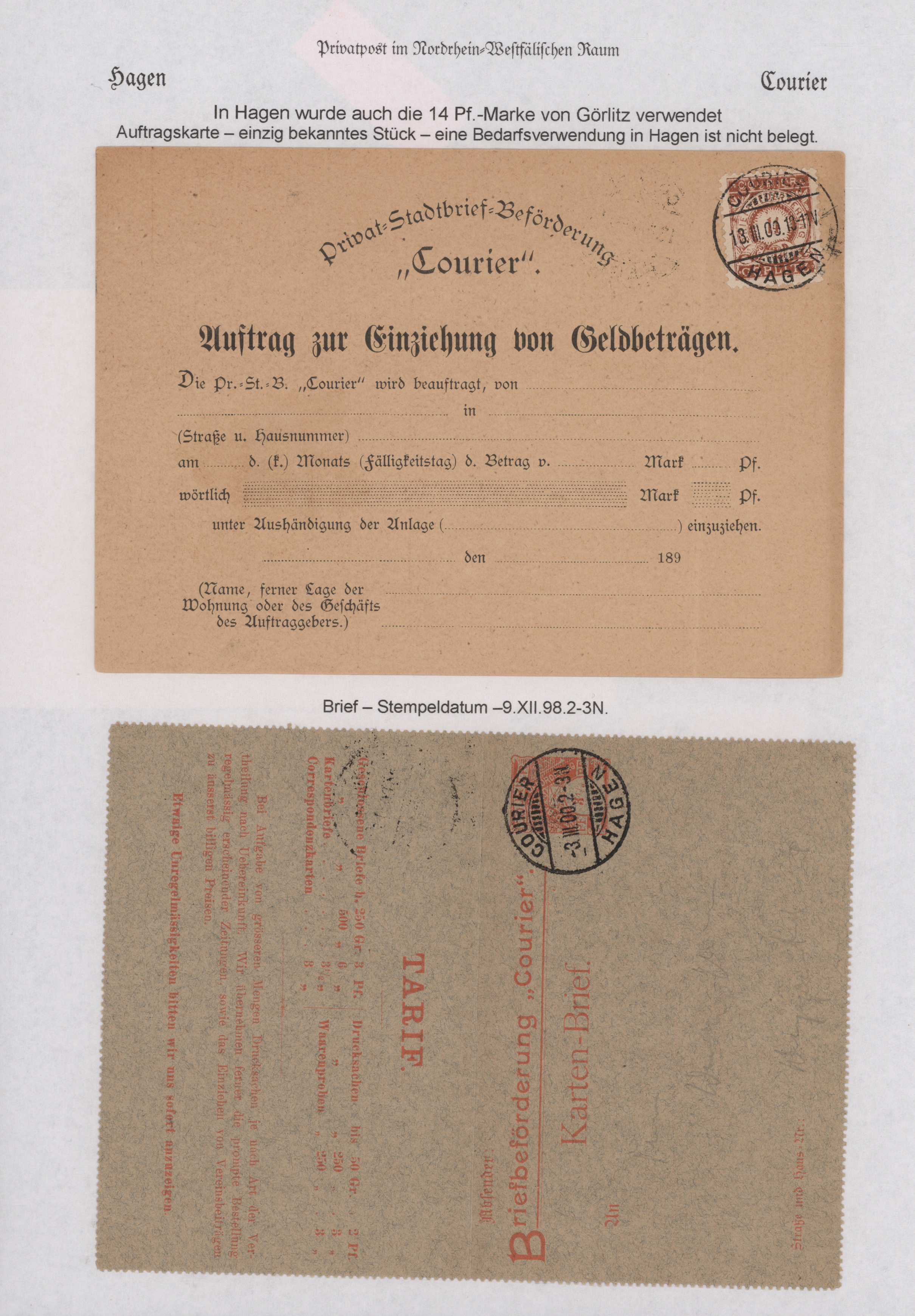 Lot 10341 - Deutsches Reich - Privatpost (Stadtpost)  -  Auktionshaus Christoph Gärtner GmbH & Co. KG 58th AUCTION - Day 3
