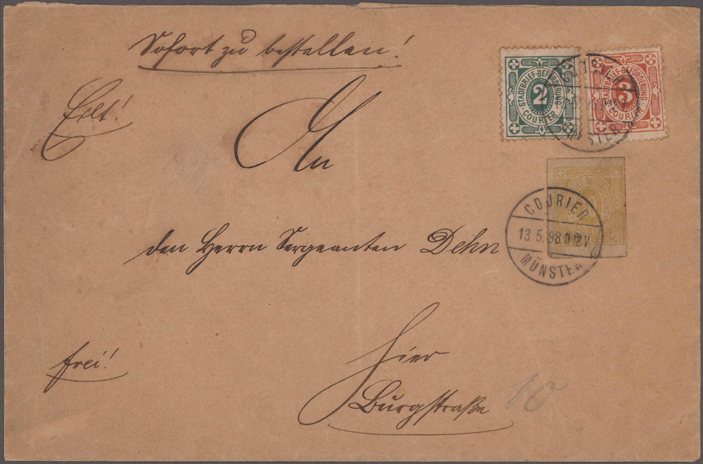 Lot 10435 - Deutsches Reich - Privatpost (Stadtpost) - Auktionshaus Christoph Gärtner GmbH & Co. KG 58th AUCTION - Day 3 Lot 10435 - Deutsches Reich - Privatpost (Stadtpost) - Auktionshaus Christoph Gärtner GmbH & Co. KG 58th AUCTION - Day 3