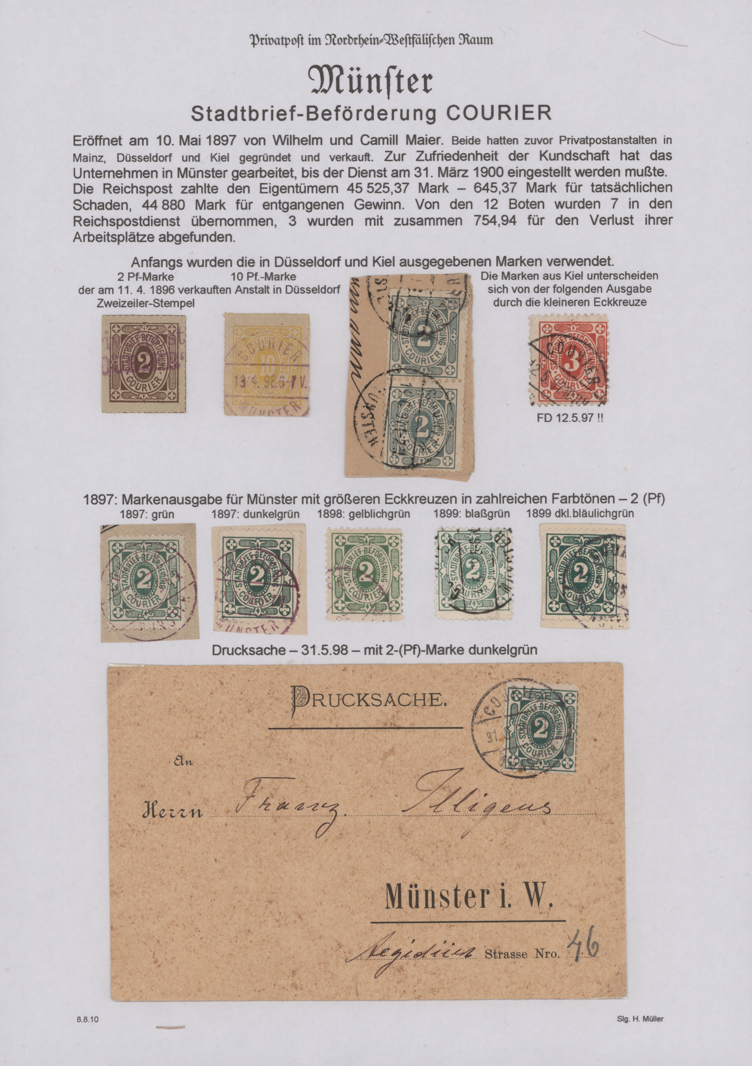 Lot 10436 - Deutsches Reich - Privatpost (Stadtpost) - Auktionshaus Christoph Gärtner GmbH & Co. KG 58th AUCTION - Day 3 Lot 10436 - Deutsches Reich - Privatpost (Stadtpost) - Auktionshaus Christoph Gärtner GmbH & Co. KG 58th AUCTION - Day 3