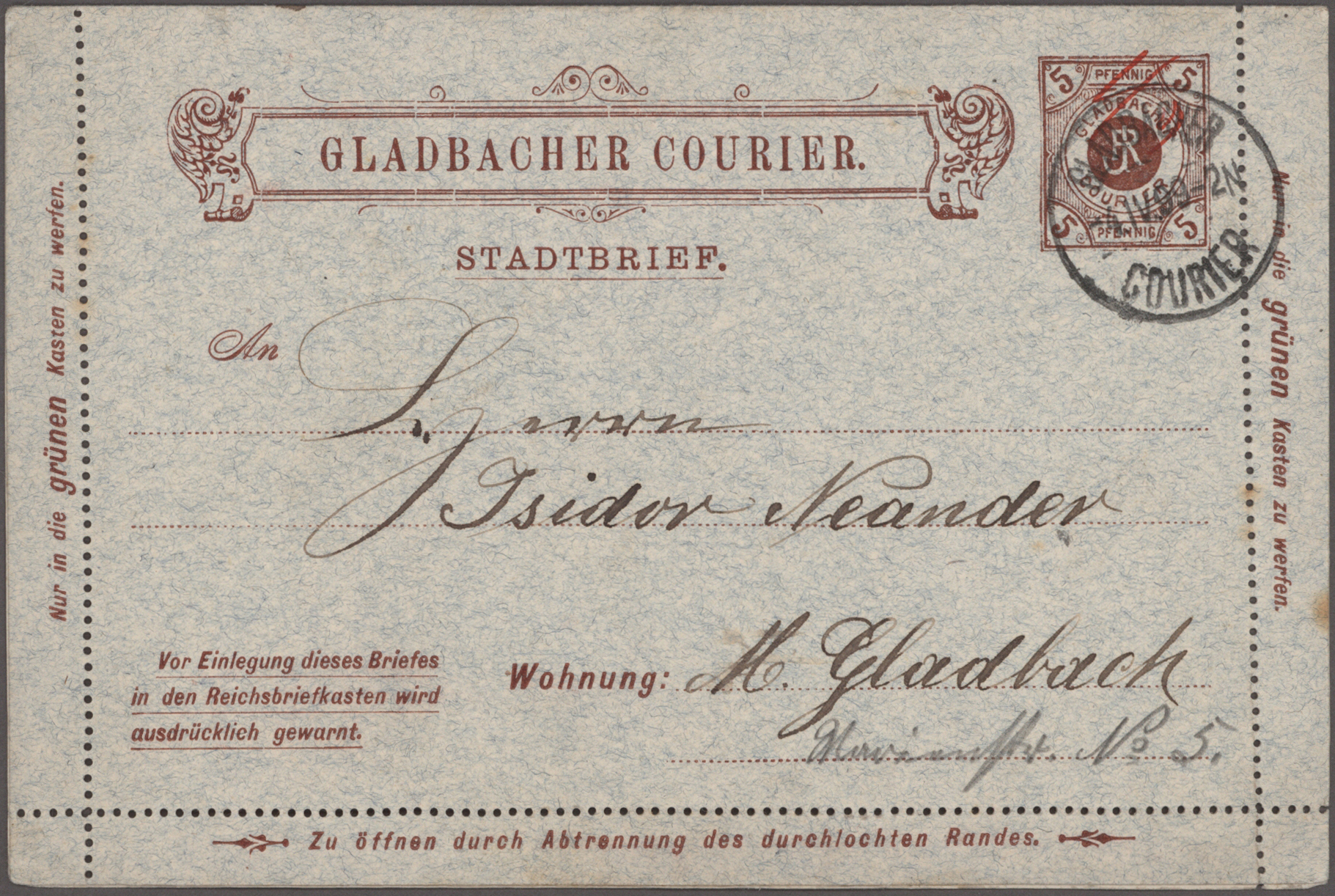 Lot 10428 - Deutsches Reich - Privatpost (Stadtpost) - Auktionshaus Christoph Gärtner GmbH & Co. KG 58th AUCTION - Day 3 Lot 10428 - Deutsches Reich - Privatpost (Stadtpost) - Auktionshaus Christoph Gärtner GmbH & Co. KG 58th AUCTION - Day 3
