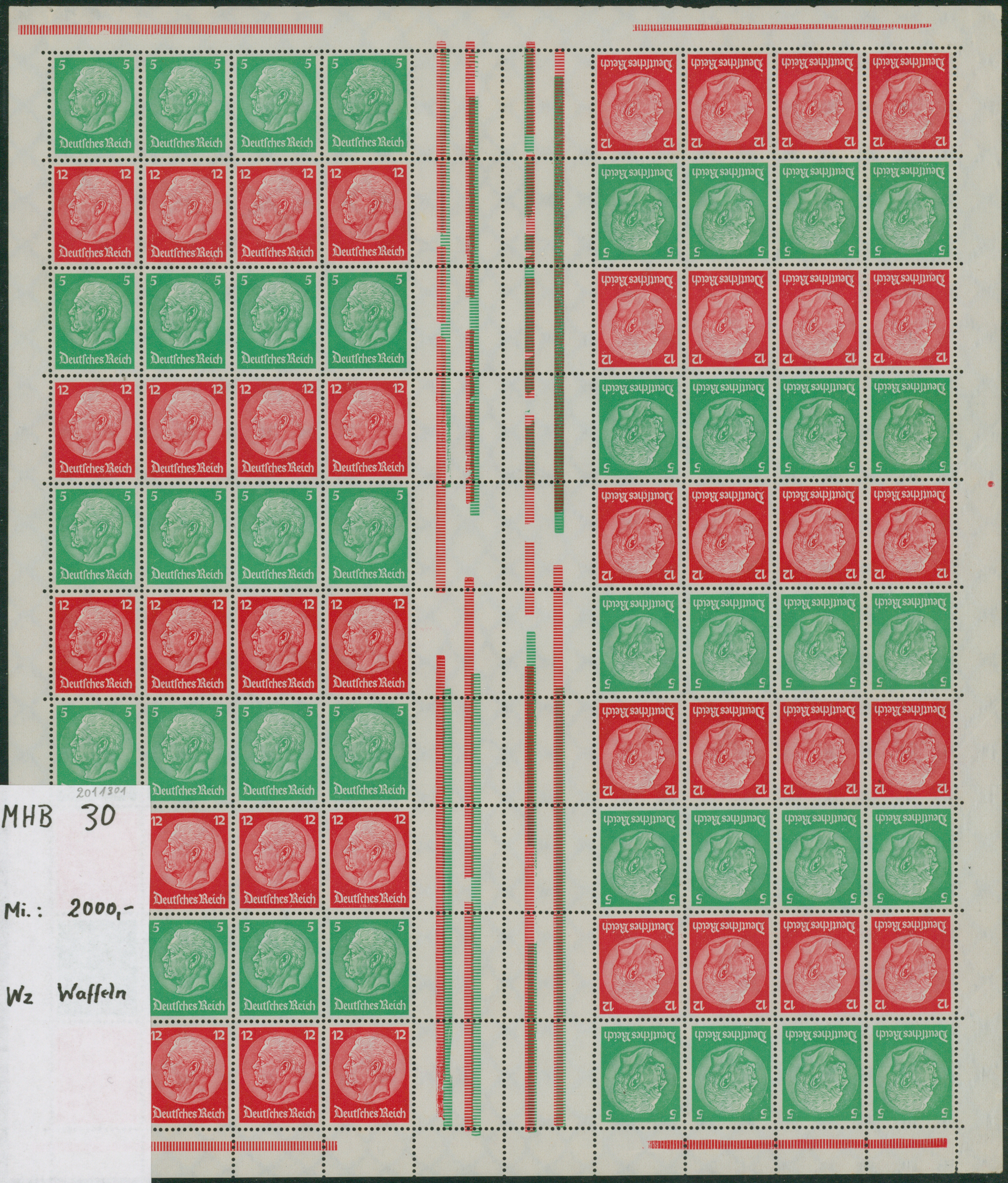 Lot 10747 - Deutsches Reich - Markenheftchenbogen  -  Auktionshaus Christoph Gärtner GmbH & Co. KG 57th AUCTION - Day 5
