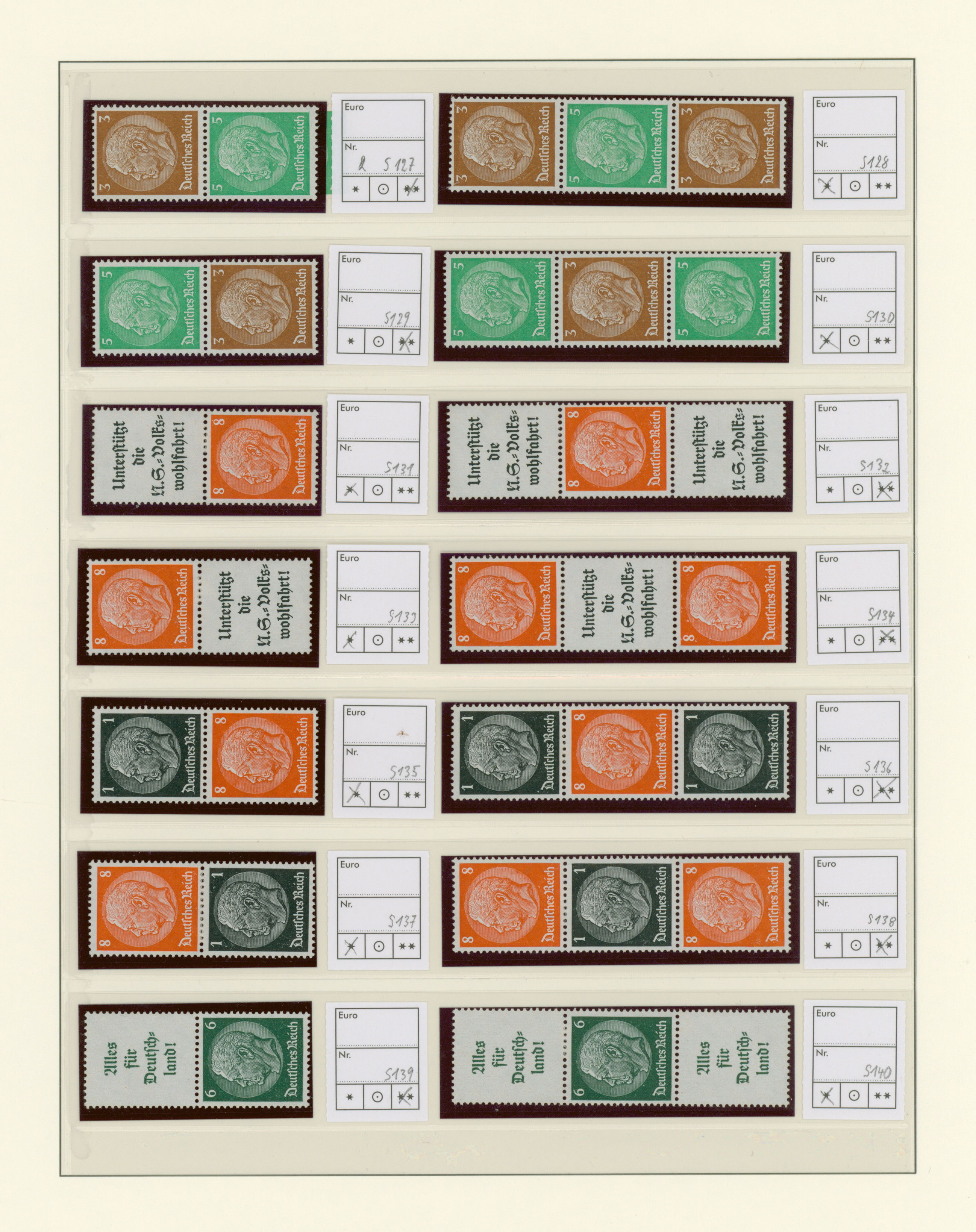 Lot 10752 - Deutsches Reich - Zusammendrucke  -  Auktionshaus Christoph Gärtner GmbH & Co. KG 57th AUCTION - Day 5