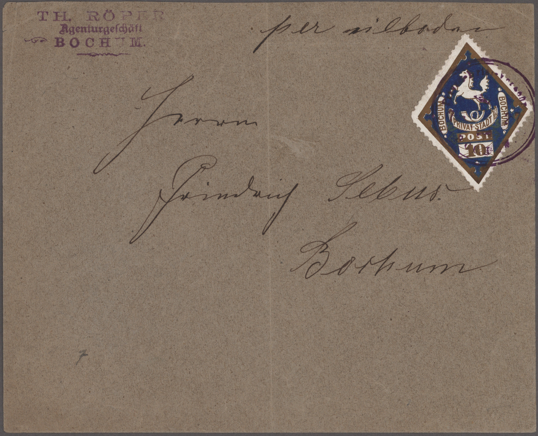 Lot 10219 - Deutsches Reich - Privatpost (Stadtpost)  -  Auktionshaus Christoph Gärtner GmbH & Co. KG 58th AUCTION - Day 3
