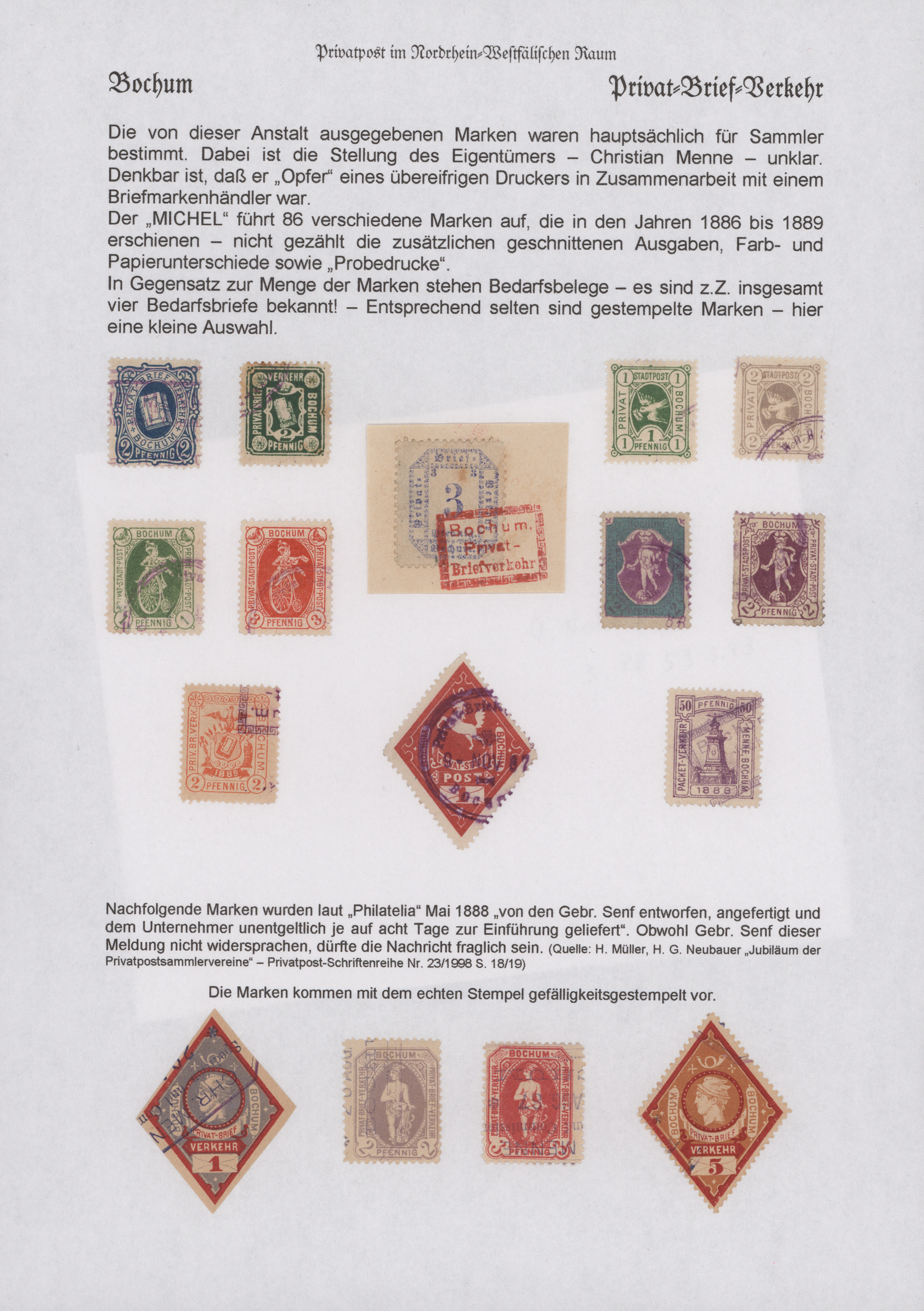 Lot 10220 - Deutsches Reich - Privatpost (Stadtpost)  -  Auktionshaus Christoph Gärtner GmbH & Co. KG 58th AUCTION - Day 3