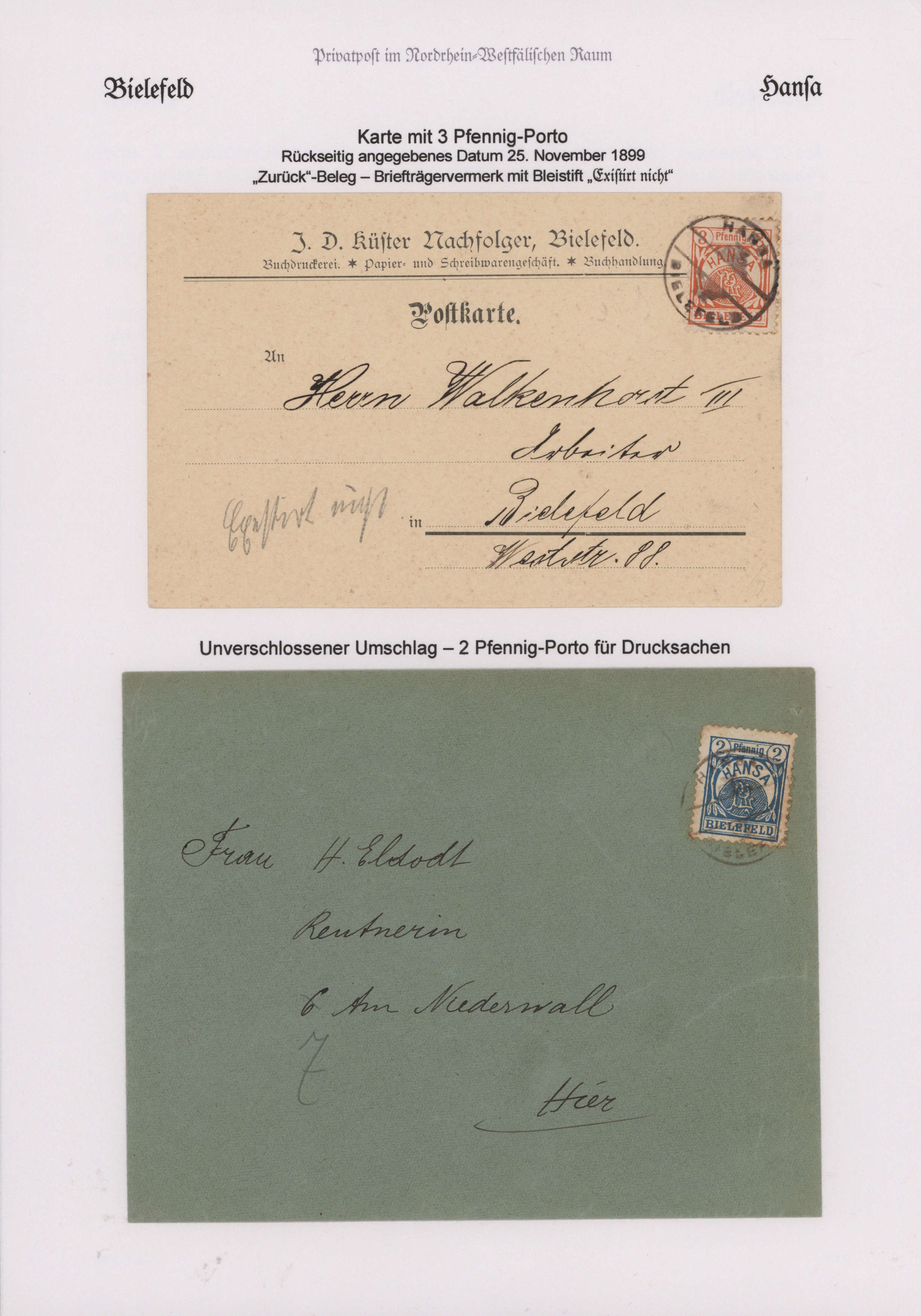 Lot 10217 - Deutsches Reich - Privatpost (Stadtpost) - Auktionshaus Christoph Gärtner GmbH & Co. KG 58th AUCTION - Day 3 Lot 10217 - Deutsches Reich - Privatpost (Stadtpost) - Auktionshaus Christoph Gärtner GmbH & Co. KG 58th AUCTION - Day 3