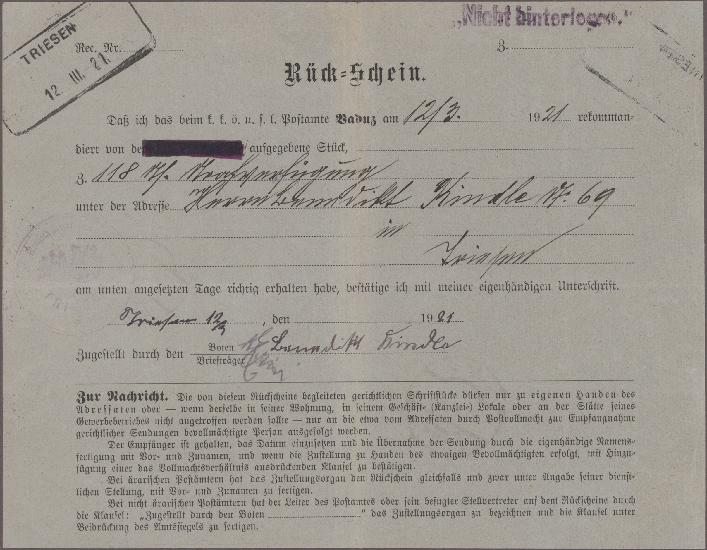 Lot 03742 - Liechtenstein - Stempel - Auktionshaus Christoph Gärtner GmbH & Co. KG 57th AUCTION - Day 2 Lot 03742 - Liechtenstein - Stempel - Auktionshaus Christoph Gärtner GmbH & Co. KG 57th AUCTION - Day 2