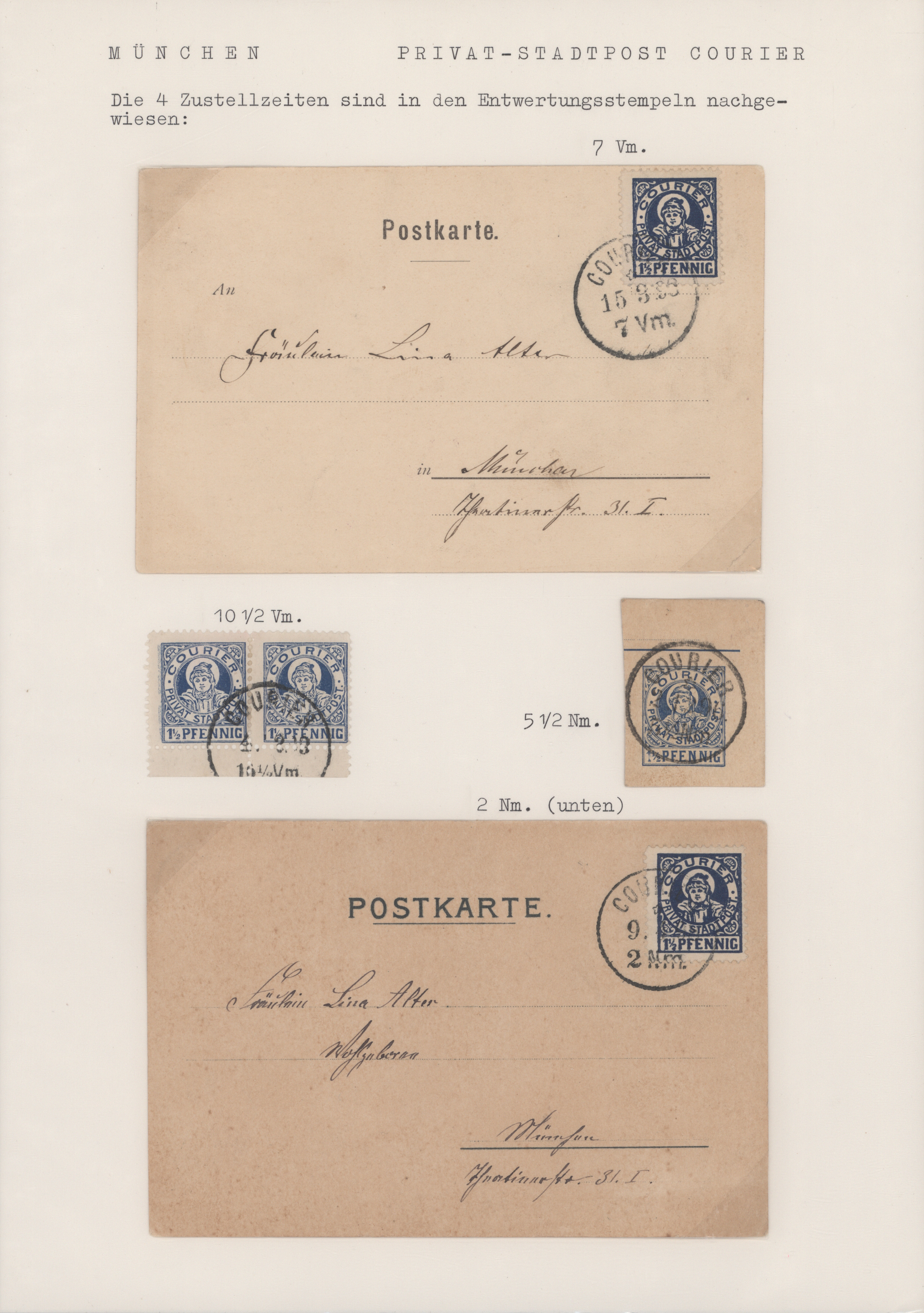 Lot 10434 - Deutsches Reich - Privatpost (Stadtpost) - Auktionshaus Christoph Gärtner GmbH & Co. KG 58th AUCTION - Day 3 Lot 10434 - Deutsches Reich - Privatpost (Stadtpost) - Auktionshaus Christoph Gärtner GmbH & Co. KG 58th AUCTION - Day 3