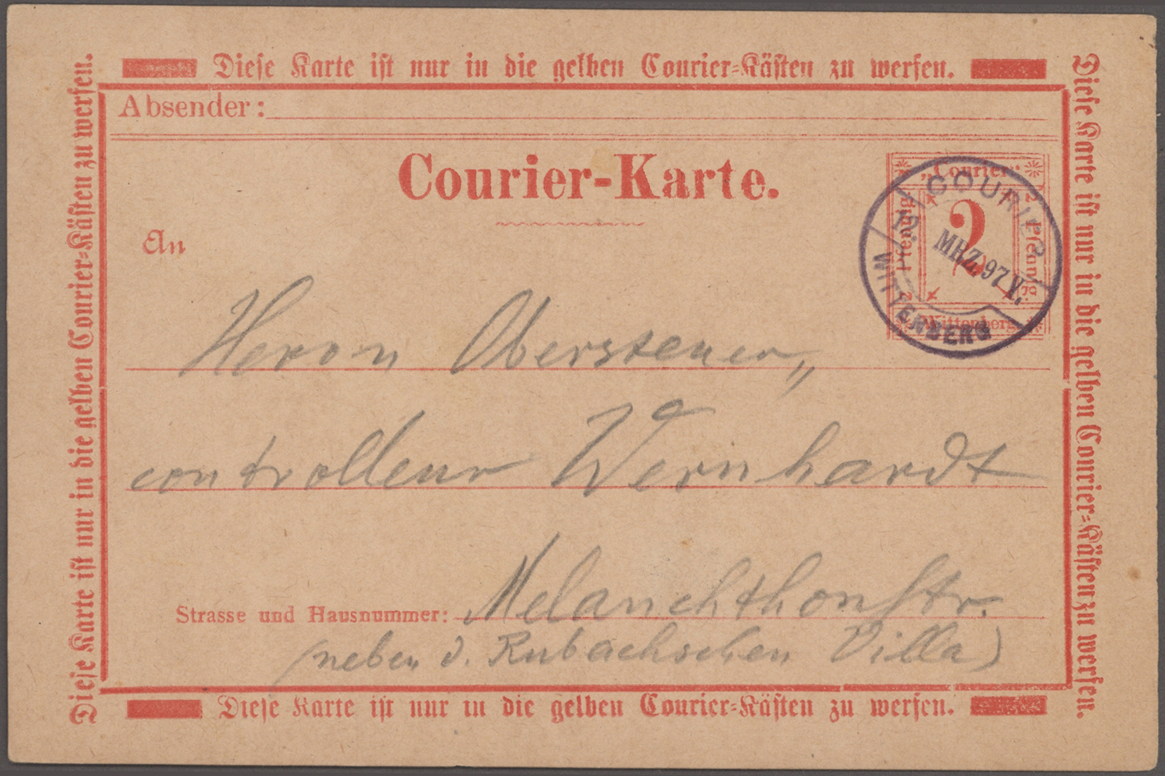 Lot 10483 - Deutsches Reich - Privatpost (Stadtpost)  -  Auktionshaus Christoph Gärtner GmbH & Co. KG 58th AUCTION - Day 3