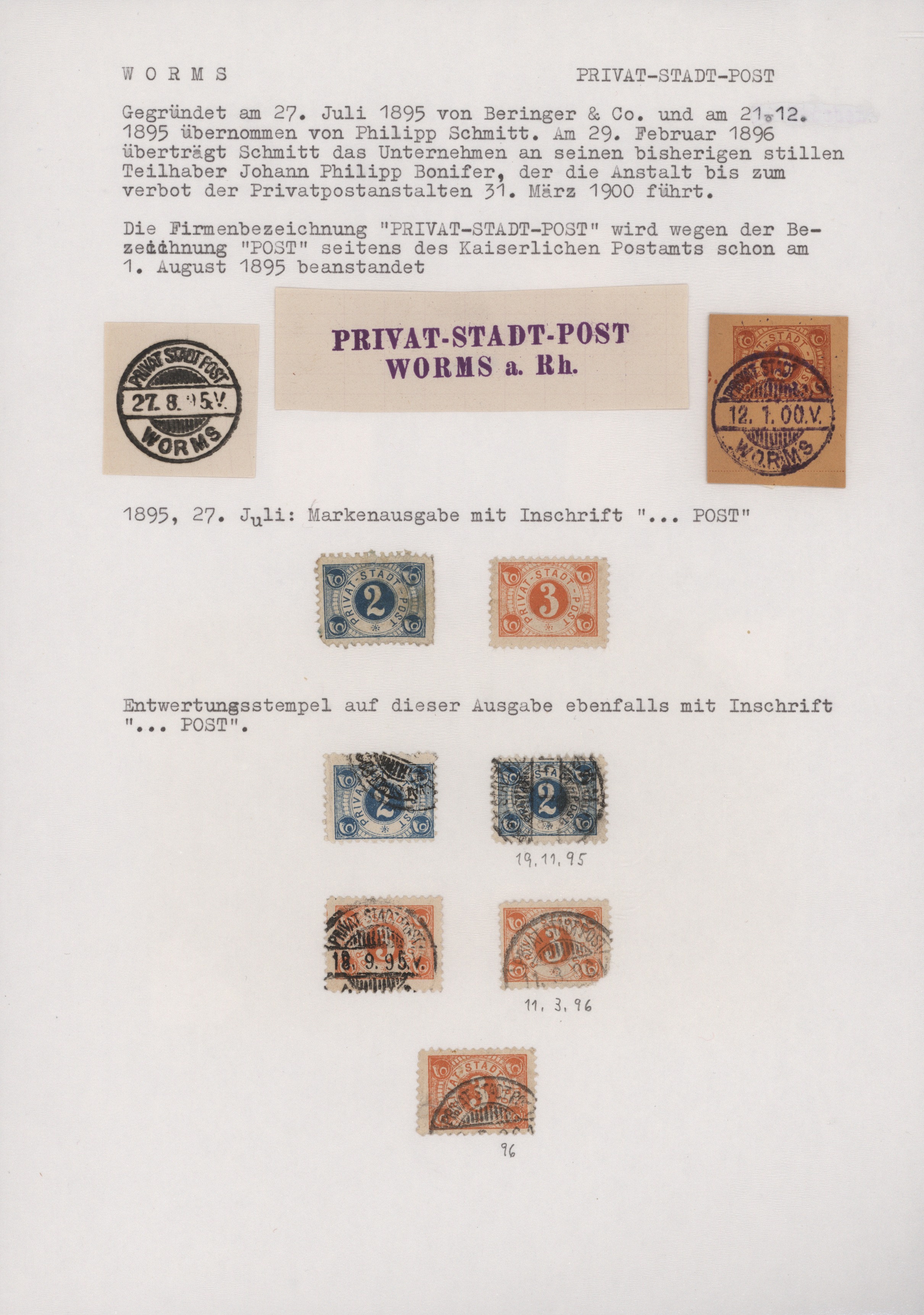 Lot 10486 - Deutsches Reich - Privatpost (Stadtpost)  -  Auktionshaus Christoph Gärtner GmbH & Co. KG 58th AUCTION - Day 3