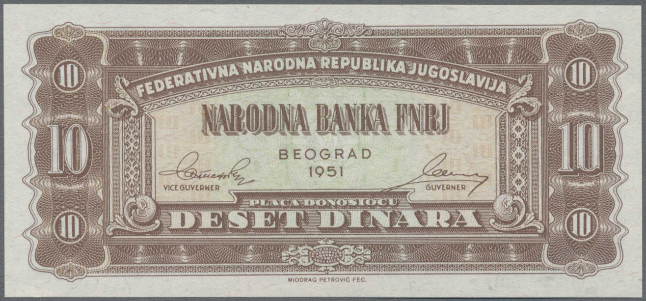 Lot 02892 - Yugoslavia / Jugoslavien | Banknoten - Auktionshaus Christoph Gärtner GmbH & Co. KG Sale #45 Banknotes Worldwide Lot 02892 - Yugoslavia / Jugoslavien | Banknoten - Auktionshaus Christoph Gärtner GmbH & Co. KG Sale #45 Banknotes Worldwide