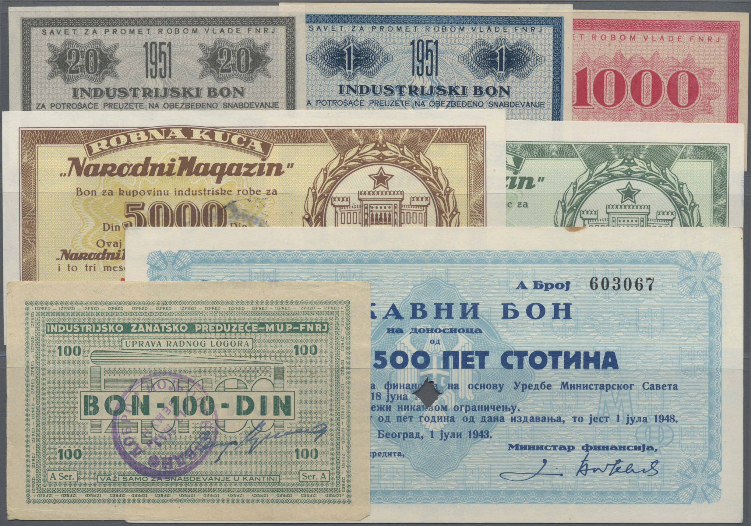 Lot 02921 - Yugoslavia / Jugoslavien | Banknoten  -  Auktionshaus Christoph Gärtner GmbH & Co. KG Sale #45 Banknotes Worldwide