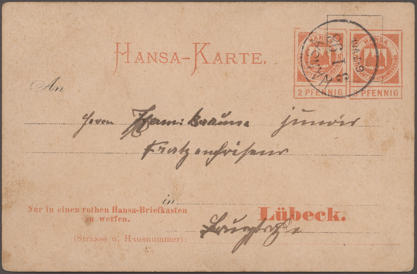 Lot 10419 - Deutsches Reich - Privatpost (Stadtpost) - Auktionshaus Christoph Gärtner GmbH & Co. KG 58th AUCTION - Day 3 Lot 10419 - Deutsches Reich - Privatpost (Stadtpost) - Auktionshaus Christoph Gärtner GmbH & Co. KG 58th AUCTION - Day 3