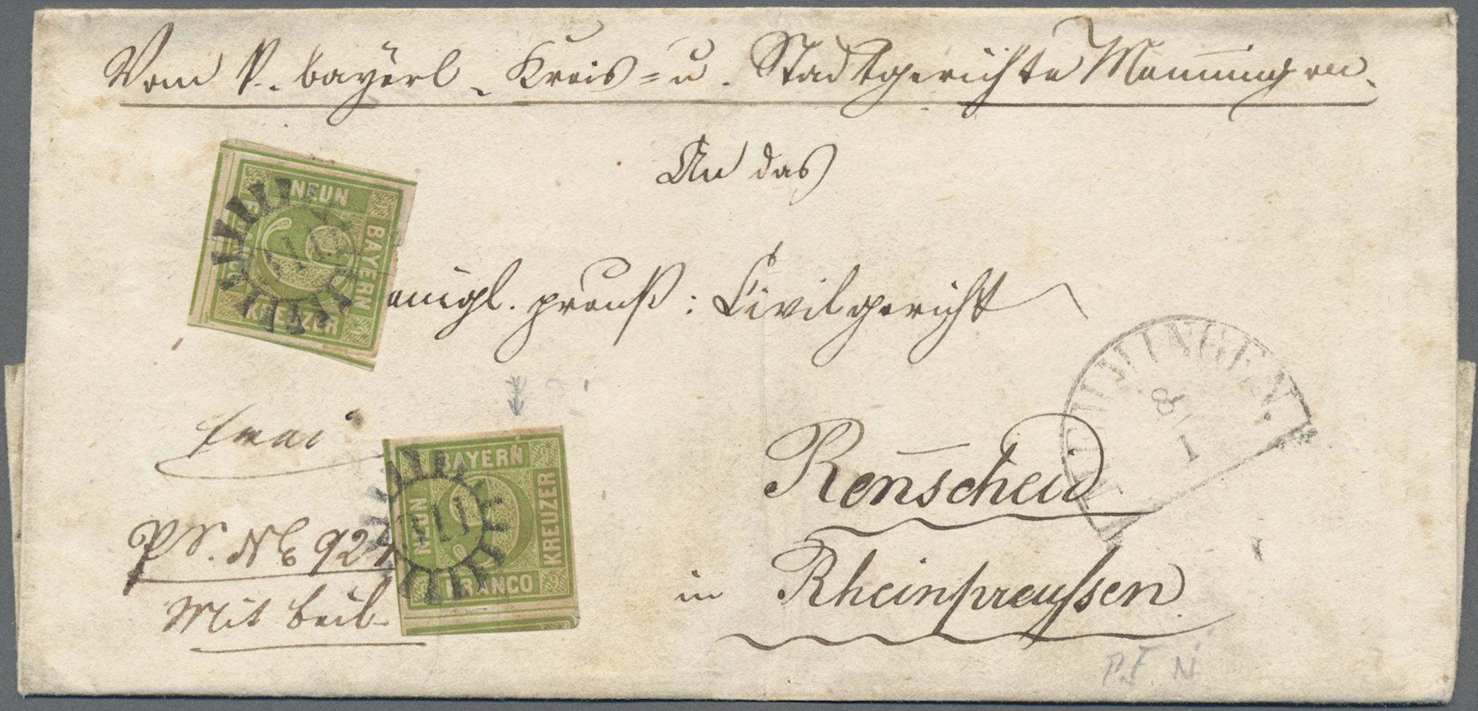 Lot 04541 - Bayern - Marken und Briefe - Auktionshaus Christoph Gärtner GmbH & Co. KG 57th AUCTION - Day 3 Lot 04541 - Bayern - Marken und Briefe - Auktionshaus Christoph Gärtner GmbH & Co. KG 57th AUCTION - Day 3