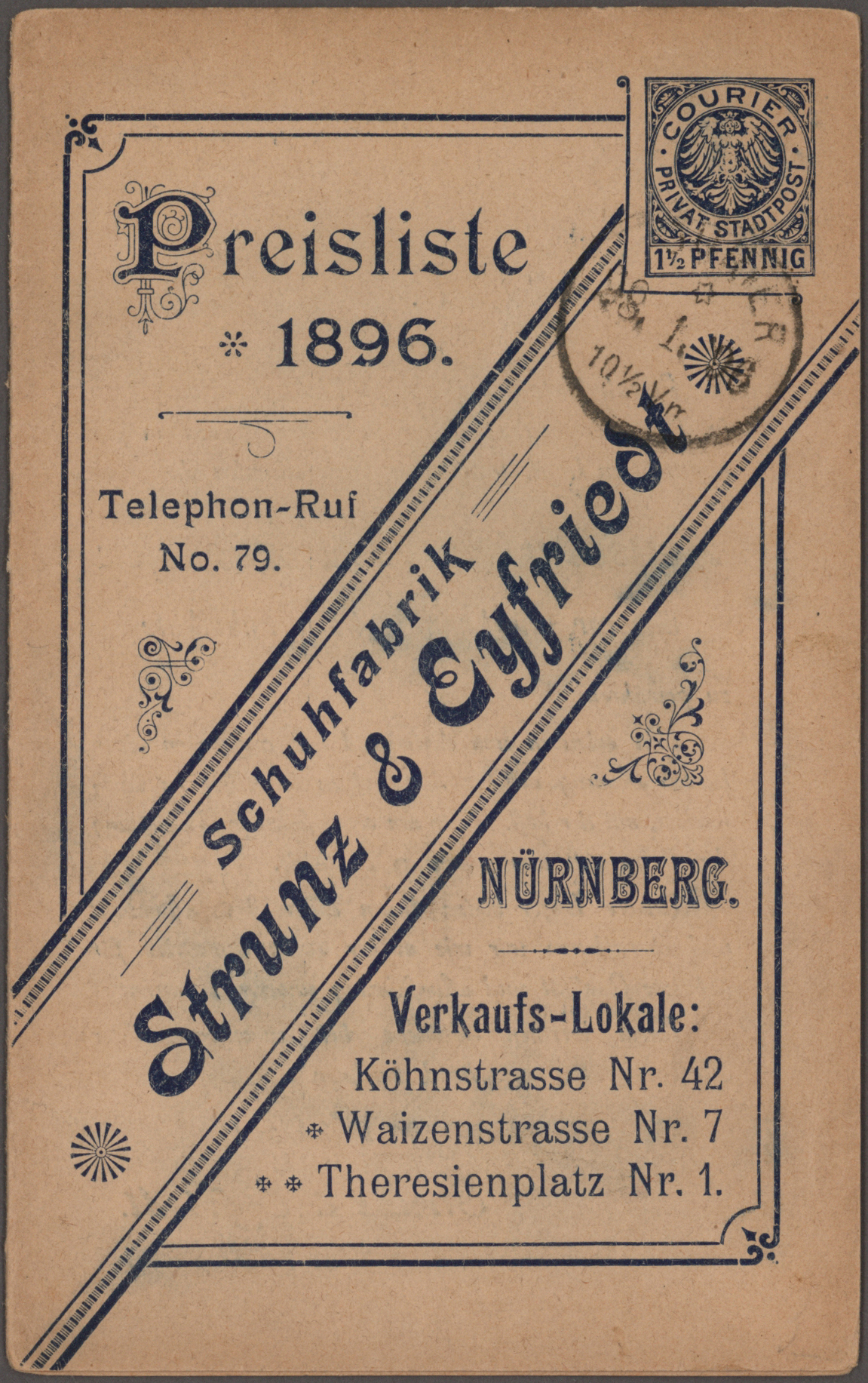 Lot 10441 - Deutsches Reich - Privatpost (Stadtpost) - Auktionshaus Christoph Gärtner GmbH & Co. KG 58th AUCTION - Day 3 Lot 10441 - Deutsches Reich - Privatpost (Stadtpost) - Auktionshaus Christoph Gärtner GmbH & Co. KG 58th AUCTION - Day 3