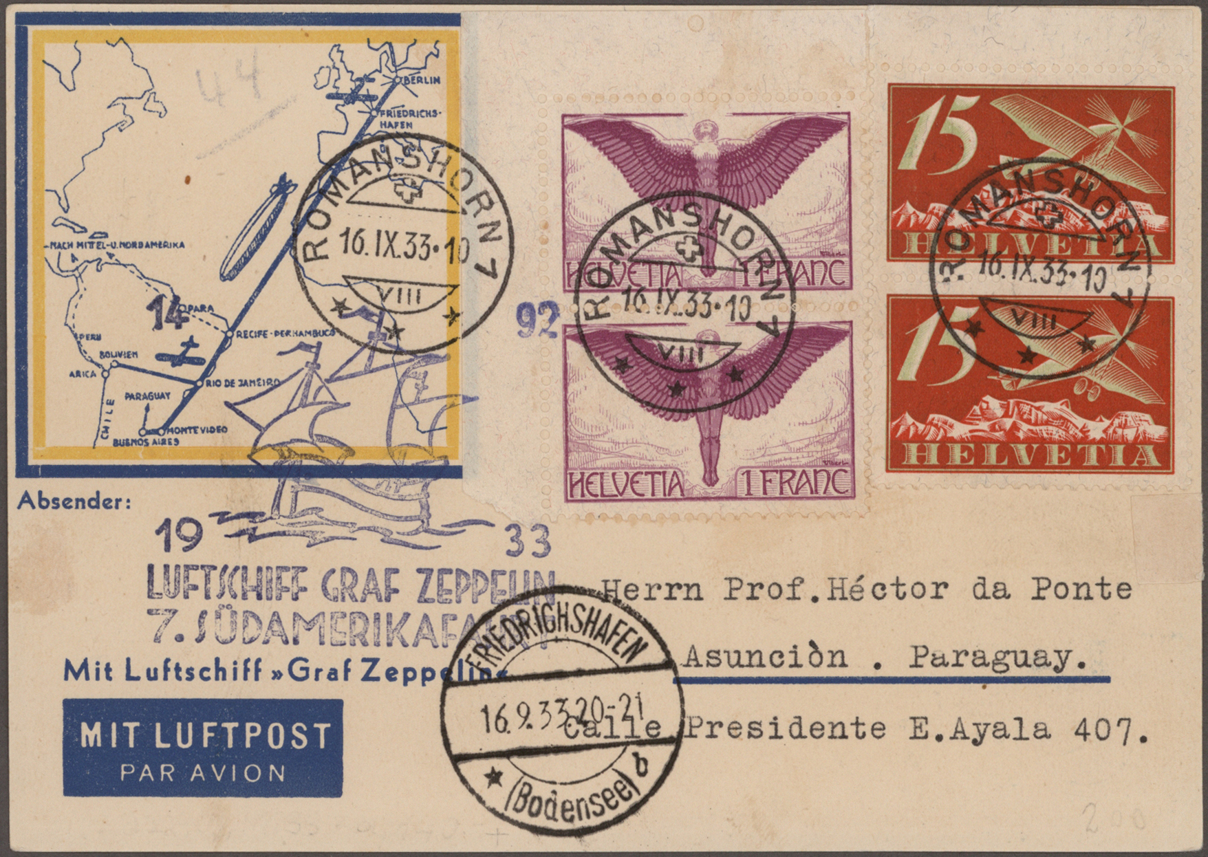 Lot 02319 - zeppelinpost europa - Auktionshaus Christoph Gärtner GmbH & Co. KG 58th AUCTION - Day 2 Lot 02319 - zeppelinpost europa - Auktionshaus Christoph Gärtner GmbH & Co. KG 58th AUCTION - Day 2