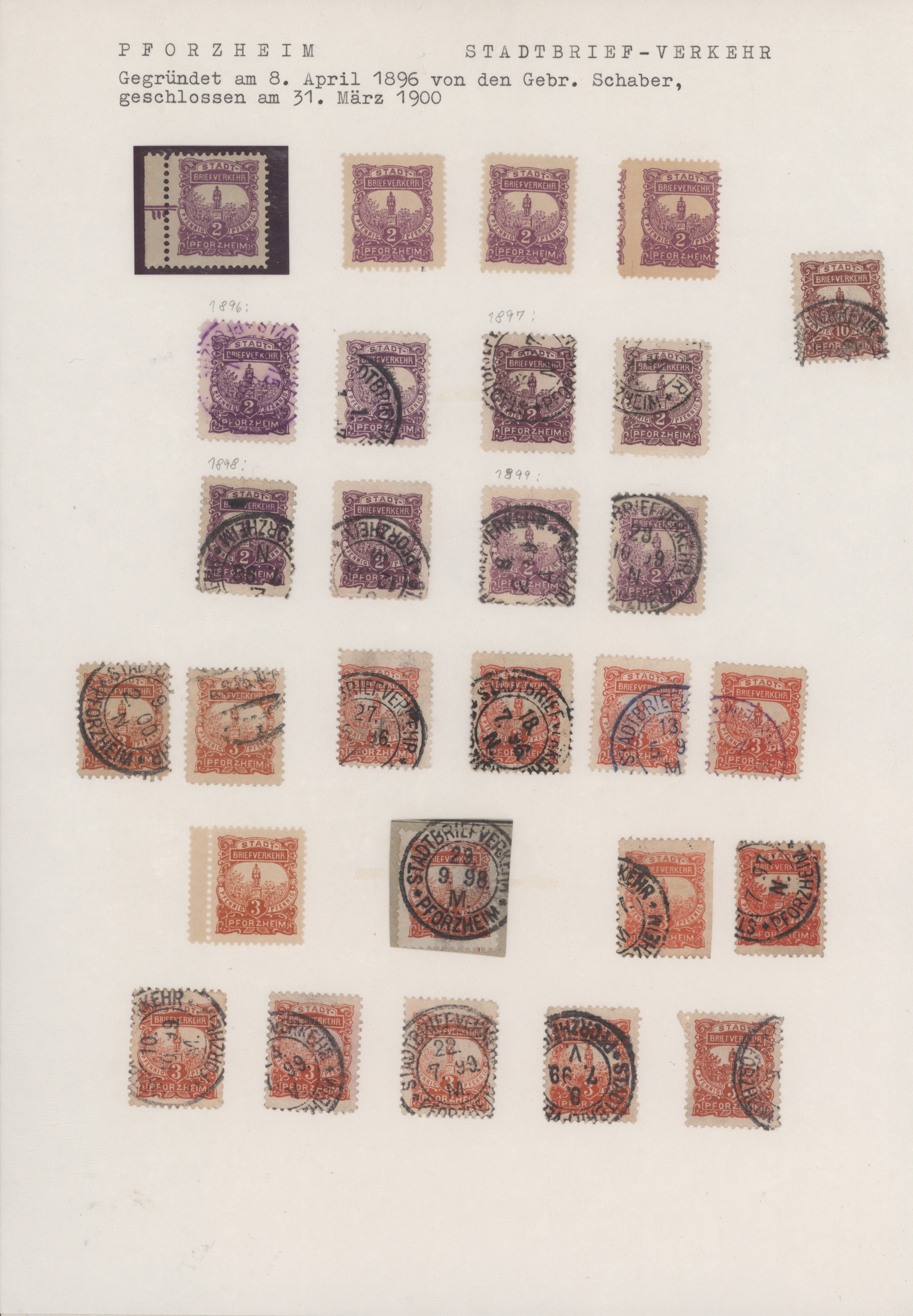 Lot 10447 - Deutsches Reich - Privatpost (Stadtpost)  -  Auktionshaus Christoph Gärtner GmbH & Co. KG 58th AUCTION - Day 3