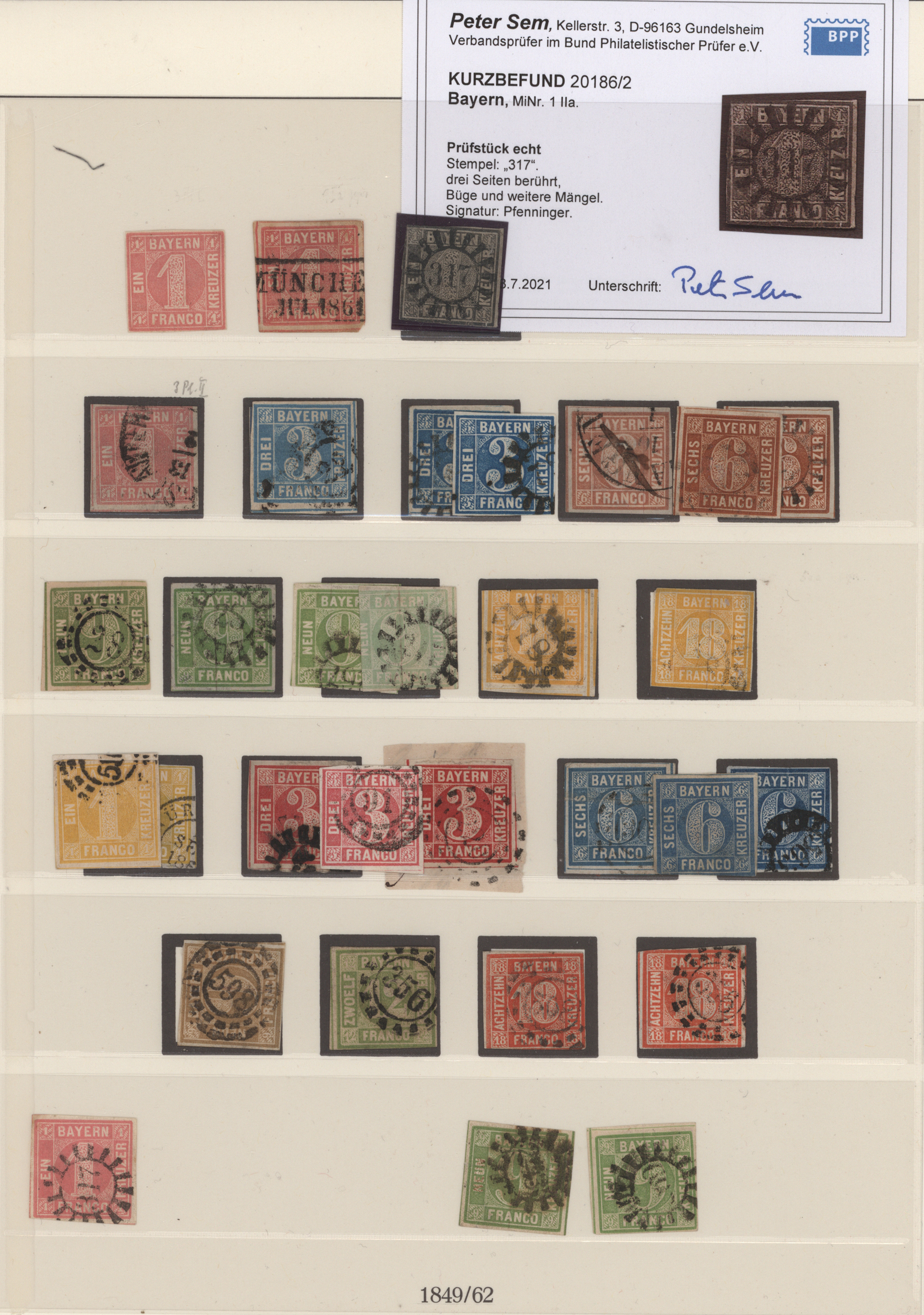 Lot 10182 - Bayern - Marken und Briefe - Auktionshaus Christoph Gärtner GmbH & Co. KG 57th AUCTION - Day 5 Lot 10182 - Bayern - Marken und Briefe - Auktionshaus Christoph Gärtner GmbH & Co. KG 57th AUCTION - Day 5