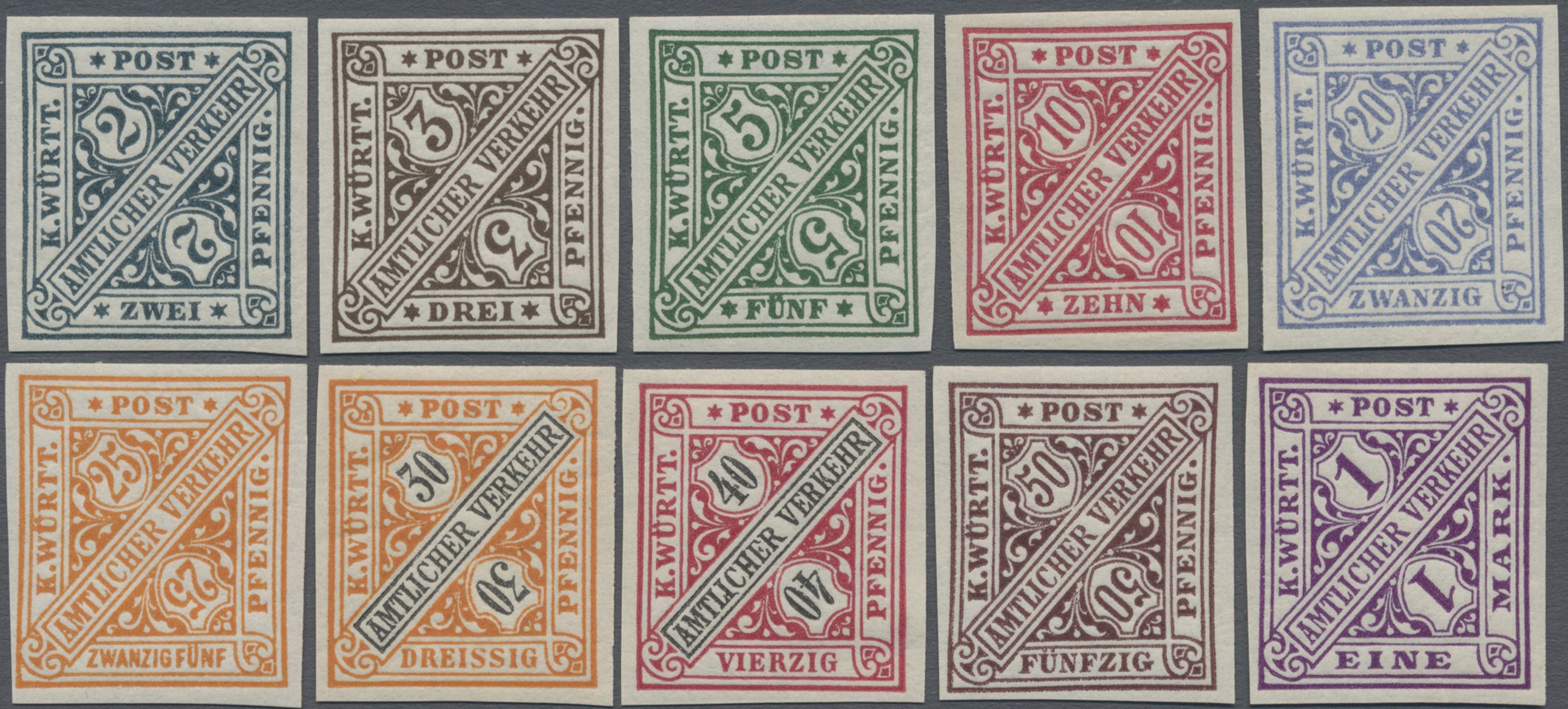 Lot 03092 - Württemberg - Marken und Briefe  -  Auktionshaus Christoph Gärtner GmbH & Co. KG 53rd AUCTION - Day 3 Germany