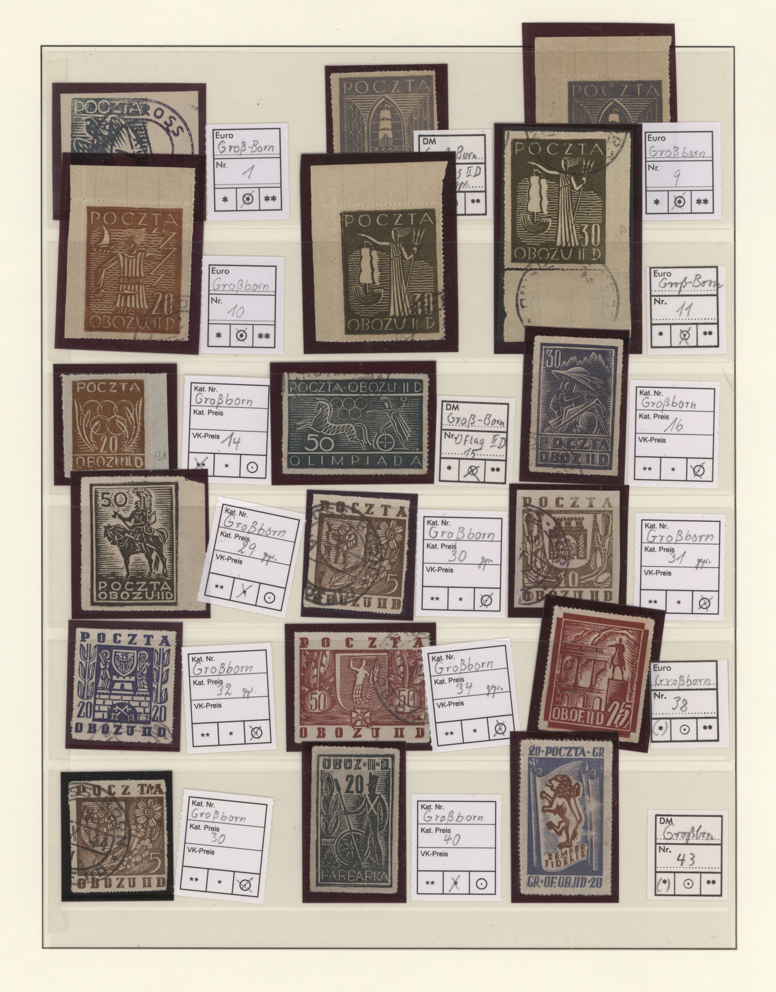 Lot 12596 - Polen - Lagerpost: Gross-Born - Auktionshaus Christoph Gärtner GmbH & Co. KG 58th AUCTION - Day 4 Lot 12596 - Polen - Lagerpost: Gross-Born - Auktionshaus Christoph Gärtner GmbH & Co. KG 58th AUCTION - Day 4