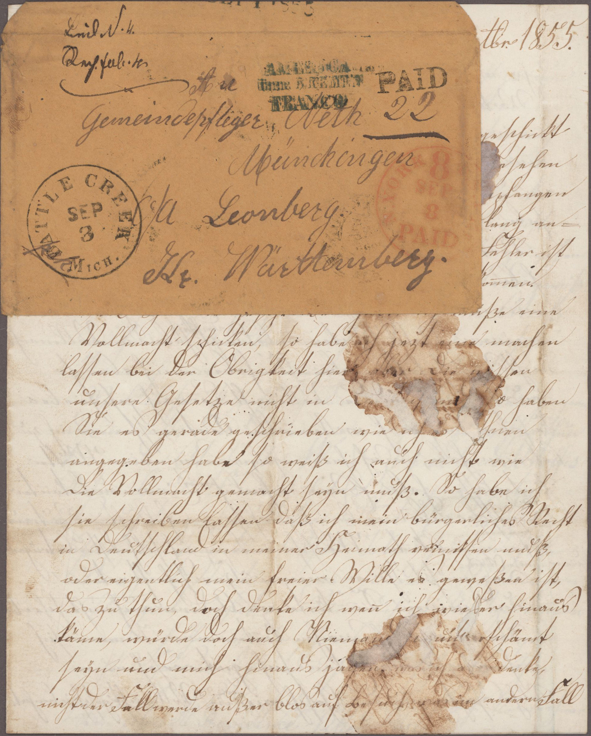 Lot 04647 - Bremen - Vorphila | Markenlose Briefe - Auktionshaus Christoph Gärtner GmbH & Co. KG 57th AUCTION - Day 3 Lot 04647 - Bremen - Vorphila | Markenlose Briefe - Auktionshaus Christoph Gärtner GmbH & Co. KG 57th AUCTION - Day 3