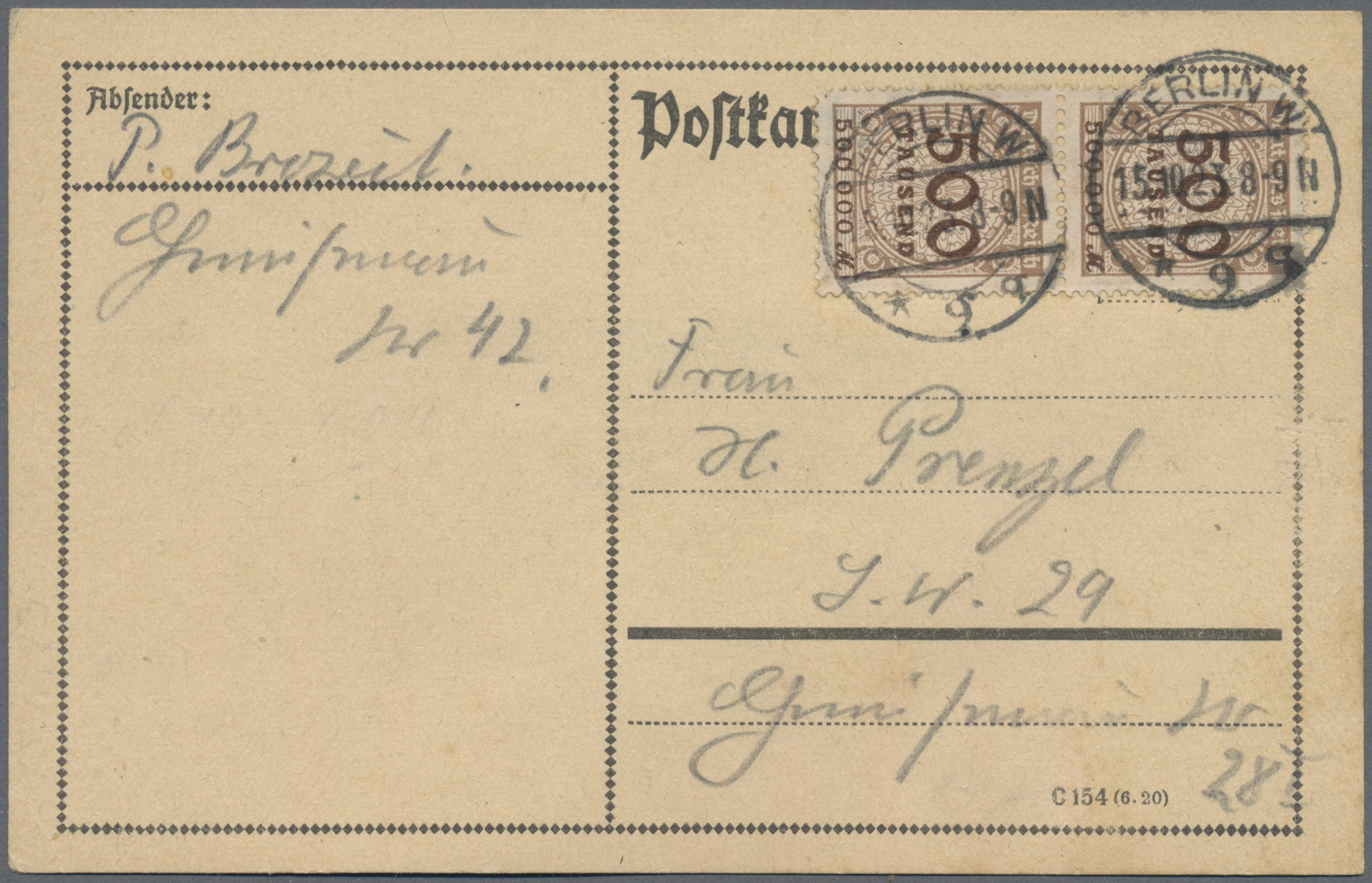 Lot 36622 - Deutsches Reich - Inflation  -  Auktionshaus Christoph Gärtner GmbH & Co. KG Sale #44 Collections Germany
