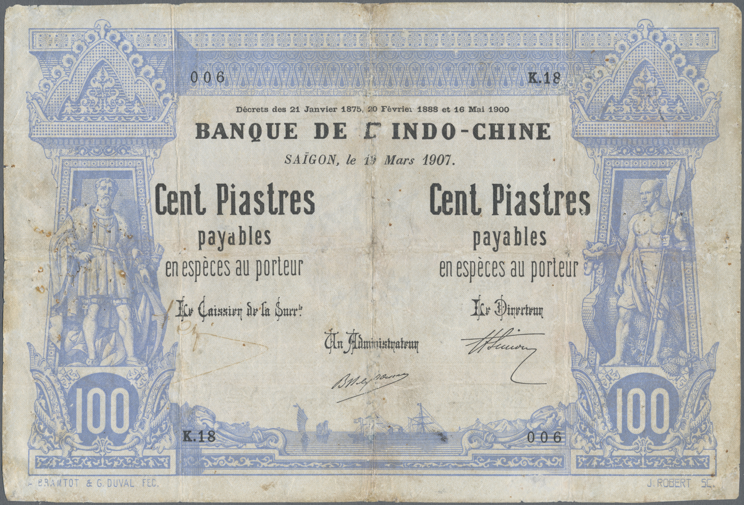 Lot 01624 - French Indochina / Französisch Indochina | Banknoten - Auktionshaus Christoph Gärtner GmbH & Co. KG Sale #45 Banknotes Worldwide Lot 01624 - French Indochina / Französisch Indochina | Banknoten - Auktionshaus Christoph Gärtner GmbH & Co. KG Sale #45 Banknotes Worldwide