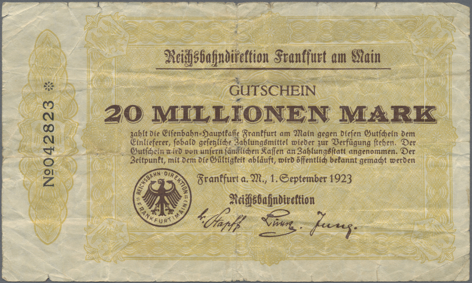 Lot 01817 - Deutschland - Reichsbahn / Reichspost | Banknoten  -  Auktionshaus Christoph Gärtner GmbH & Co. KG 58th AUCTION - Day 1