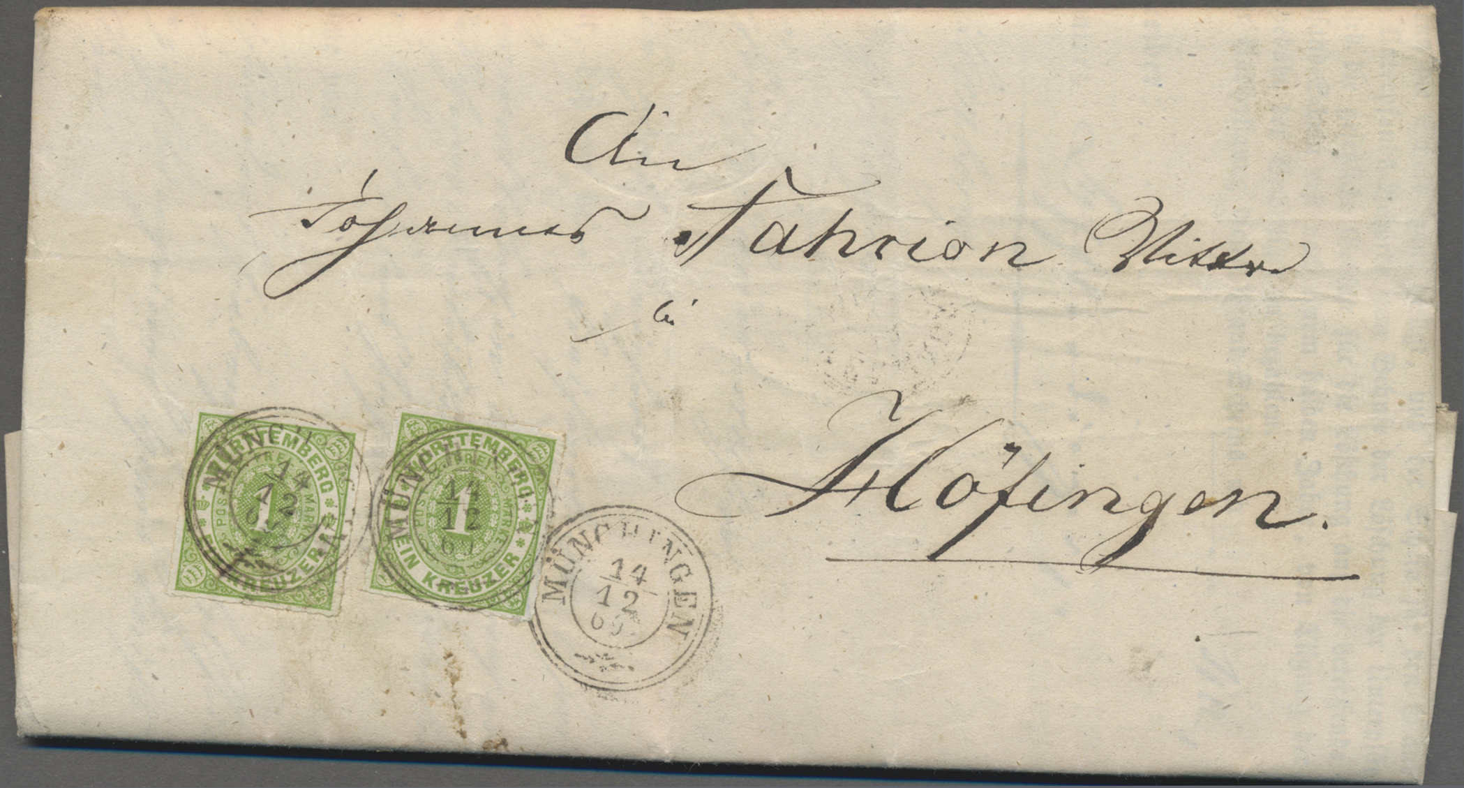 Lot 10784 - Württemberg - Marken und Briefe - Auktionshaus Christoph Gärtner GmbH & Co. KG 56th AUCTION - Day 5 Lot 10784 - Württemberg - Marken und Briefe - Auktionshaus Christoph Gärtner GmbH & Co. KG 56th AUCTION - Day 5
