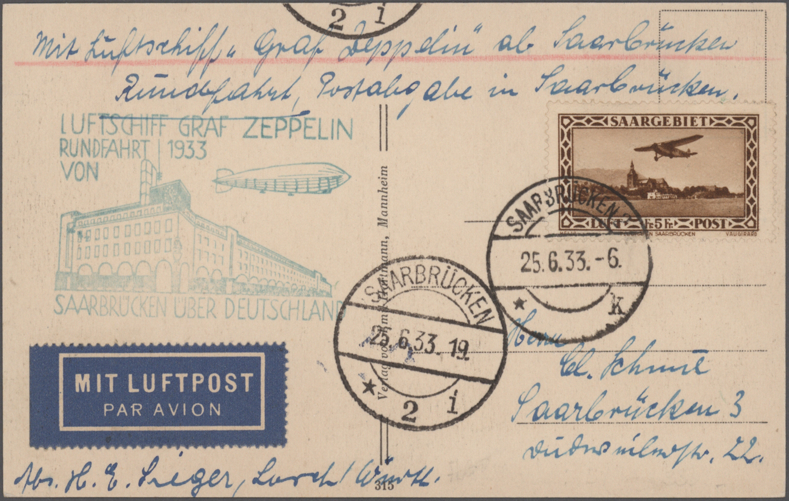 Lot 03152 - zeppelinpost deutschland  -  Auktionshaus Christoph Gärtner GmbH & Co. KG 57th AUCTION - Day 2