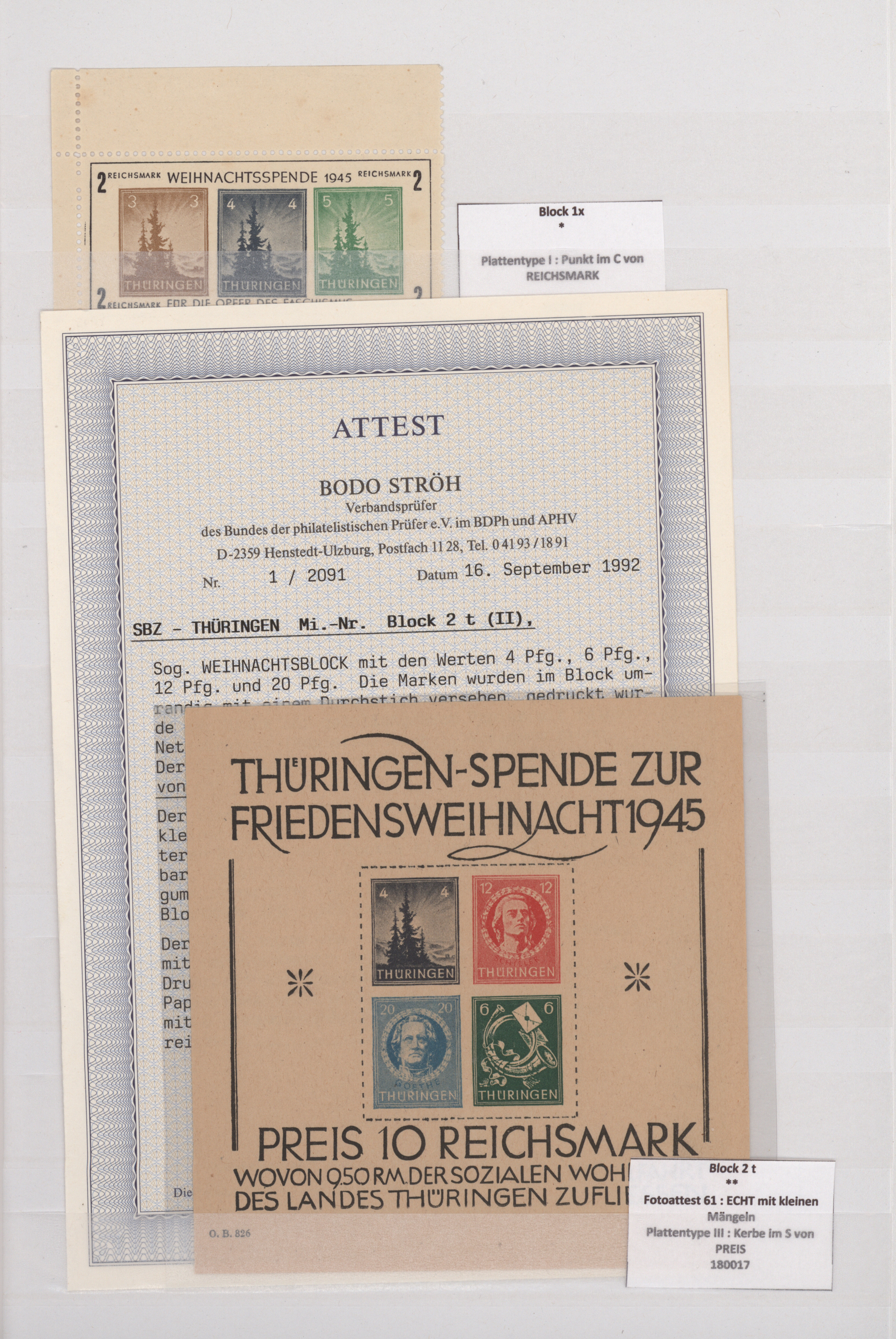 Lot 14837 - Sowjetische Zone - Thüringen  -  Auktionshaus Christoph Gärtner GmbH & Co. KG 58th AUCTION - Day 5