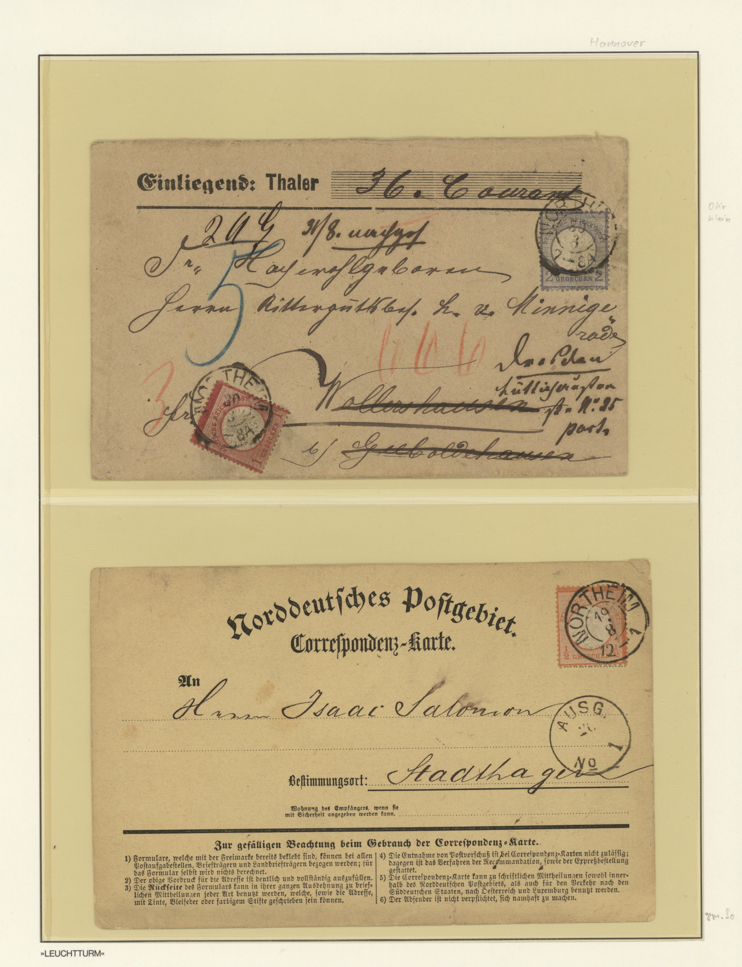 Lot 36254 - Hannover - Nachverwendete Stempel  -  Auktionshaus Christoph Gärtner GmbH & Co. KG Sale #44 Collections Germany