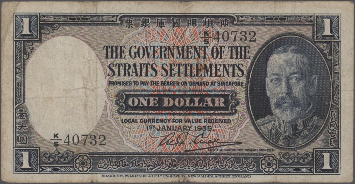 Lot 00465 - Straits Settlements | Banknoten  -  Auktionshaus Christoph Gärtner GmbH & Co. KG 55th AUCTION - Day 1
