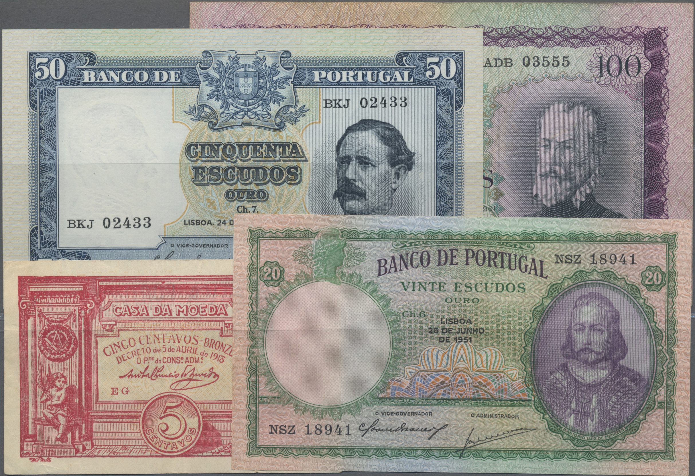 Lot 00393 - Portugal | Banknoten - Auktionshaus Christoph Gärtner GmbH & Co. KG 55th AUCTION - Day 1 Lot 00393 - Portugal | Banknoten - Auktionshaus Christoph Gärtner GmbH & Co. KG 55th AUCTION - Day 1