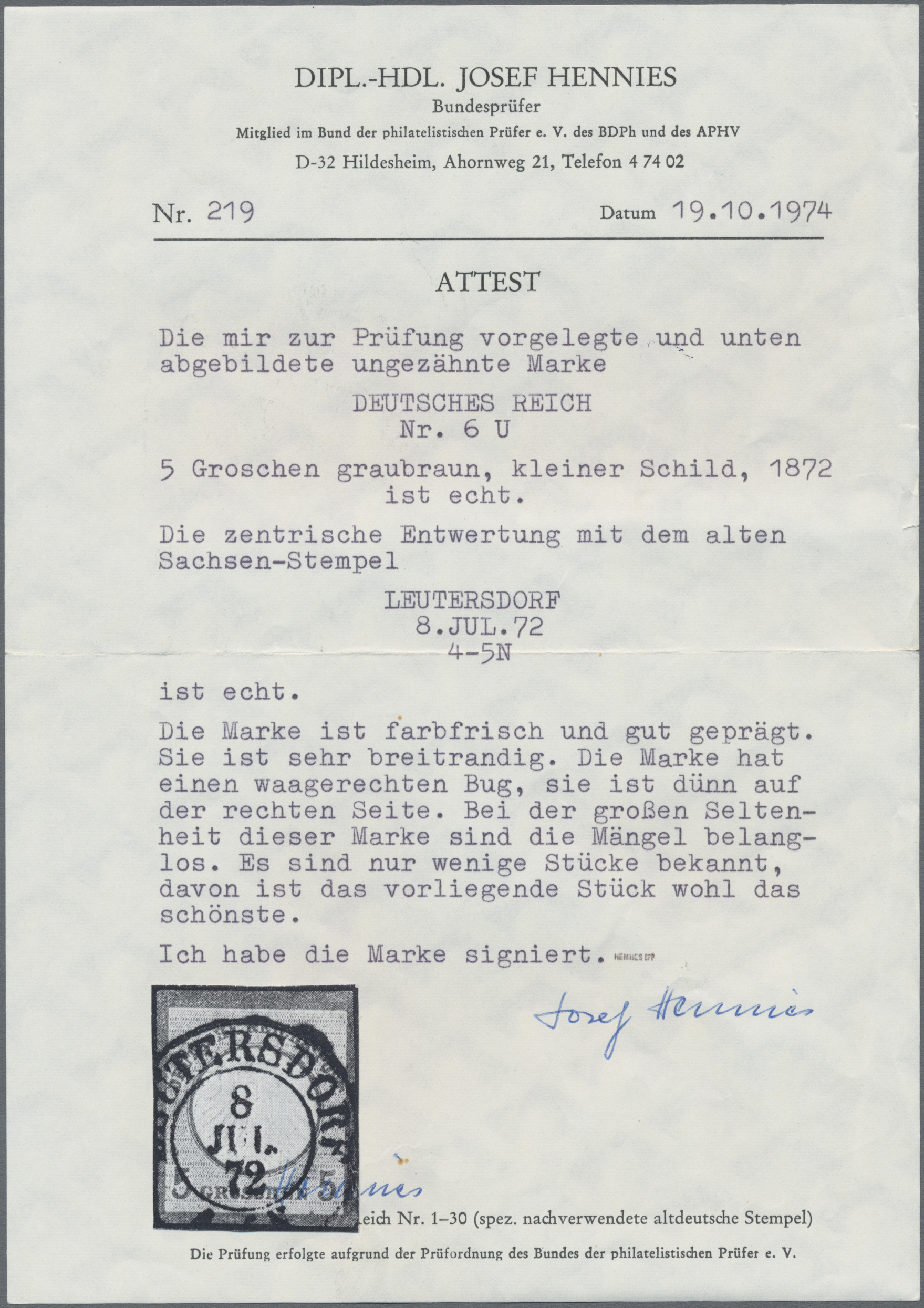 Lot 692 - Deutsches Reich - Brustschild  -   Auction #211