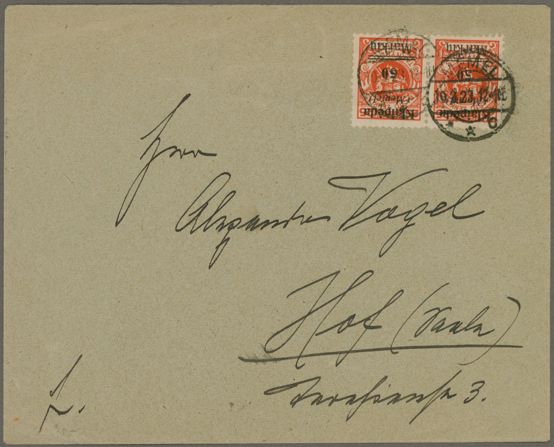 Lot 11079 - Memel  -  Auktionshaus Christoph Gärtner GmbH & Co. KG 57th AUCTION - Day 5