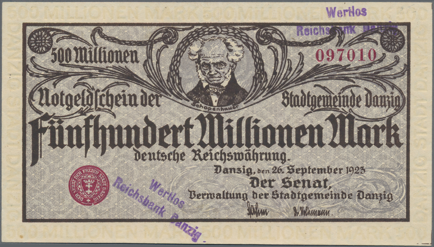 Lot 01786 - Deutschland - Nebengebiete Deutsches Reich | Banknoten - Auktionshaus Christoph Gärtner GmbH & Co. KG 58th AUCTION - Day 1 Lot 01786 - Deutschland - Nebengebiete Deutsches Reich | Banknoten - Auktionshaus Christoph Gärtner GmbH & Co. KG 58th AUCTION - Day 1