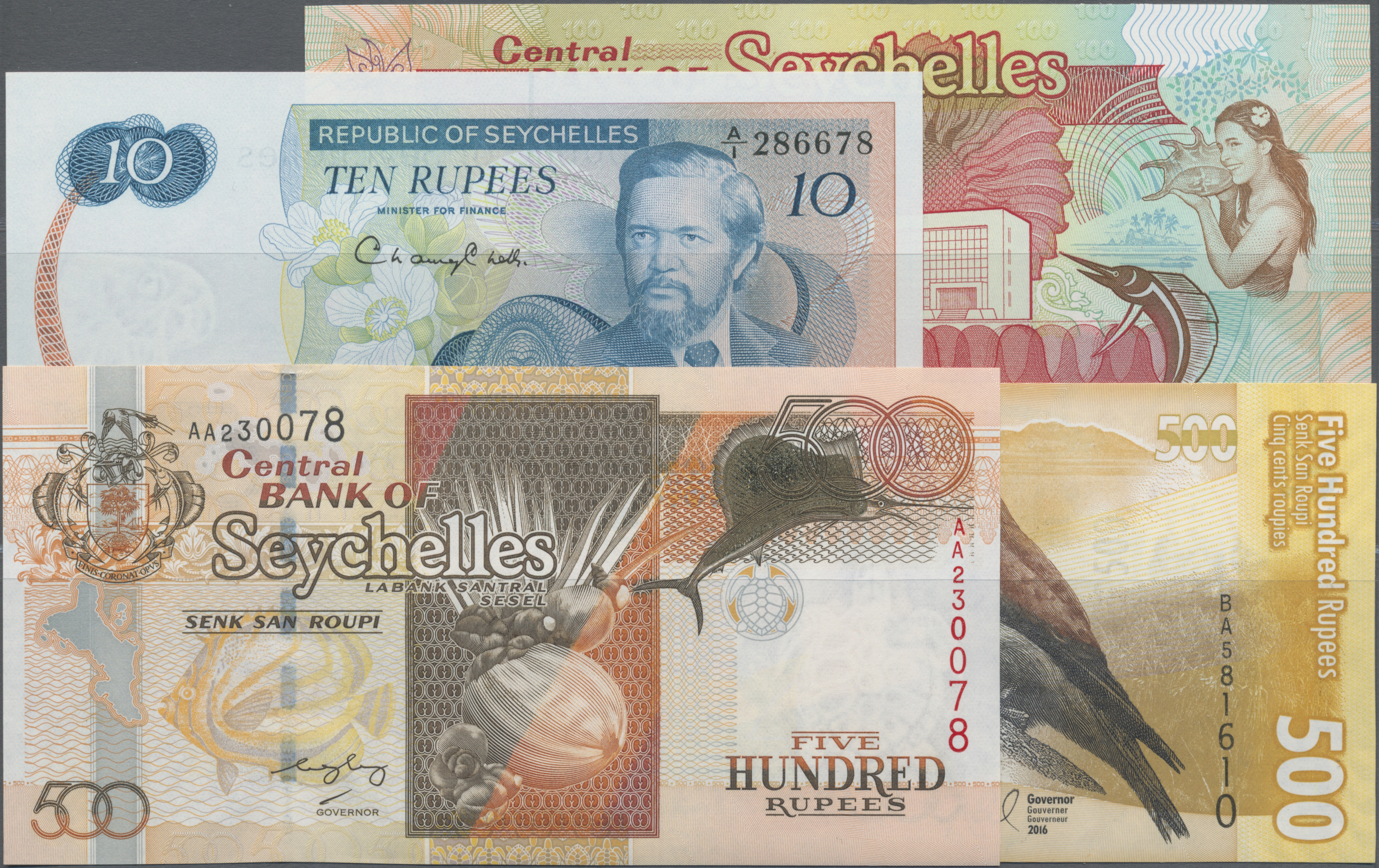 Lot 00448 - Seychelles / Seychellen | Banknoten  -  Auktionshaus Christoph Gärtner GmbH & Co. KG 55th AUCTION - Day 1