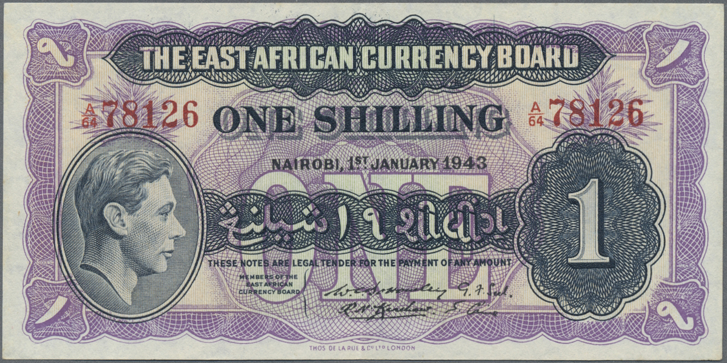 Lot 01104 - East Africa / Ost-Afrika| Banknoten - Auktionshaus Christoph Gärtner GmbH & Co. KG 58th AUCTION - Day 1 Lot 01104 - East Africa / Ost-Afrika| Banknoten - Auktionshaus Christoph Gärtner GmbH & Co. KG 58th AUCTION - Day 1
