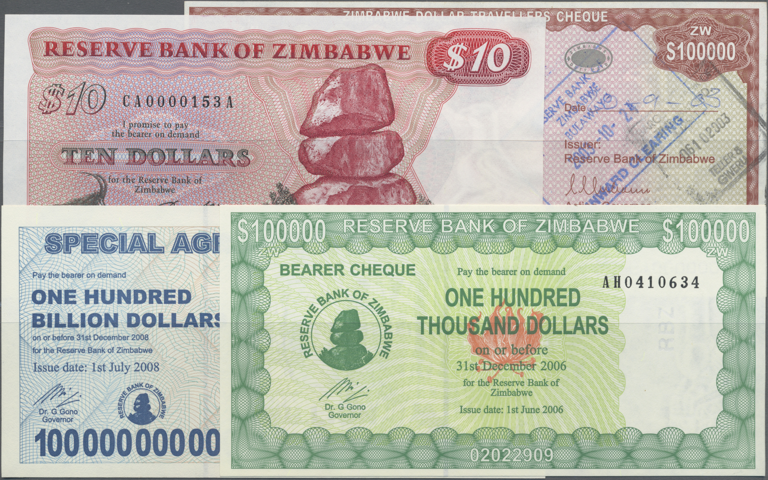 Lot 00527 - Zimbabwe | Banknoten  -  Auktionshaus Christoph Gärtner GmbH & Co. KG 55th AUCTION - Day 1