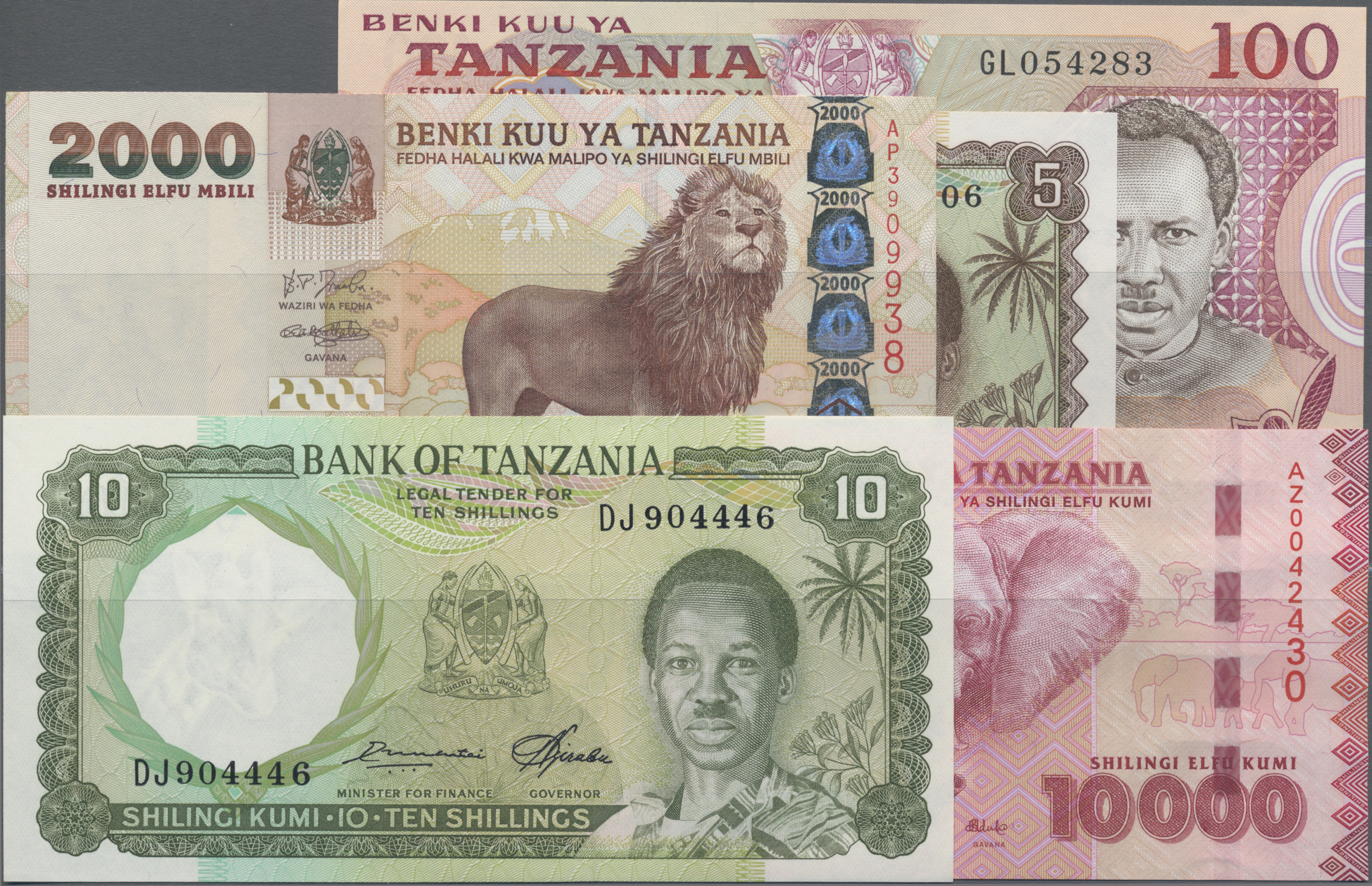 Lot 00487 - Tanzania / Tansania | Banknoten  -  Auktionshaus Christoph Gärtner GmbH & Co. KG 55th AUCTION - Day 1