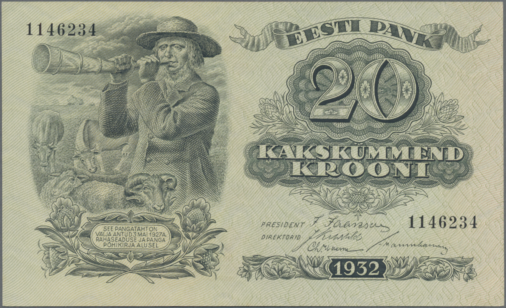 Lot 01128 - Estonia / Estland | Banknoten  -  Auktionshaus Christoph Gärtner GmbH & Co. KG 58th AUCTION - Day 1