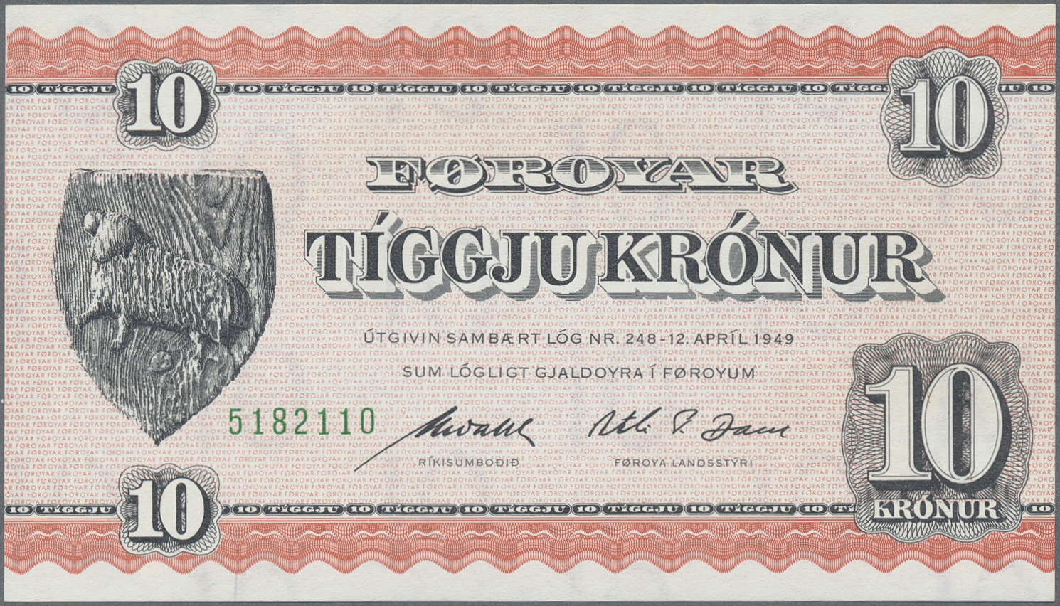 Lot 01137 - Faeroe Islands / Färöer | Banknoten  -  Auktionshaus Christoph Gärtner GmbH & Co. KG 58th AUCTION - Day 1
