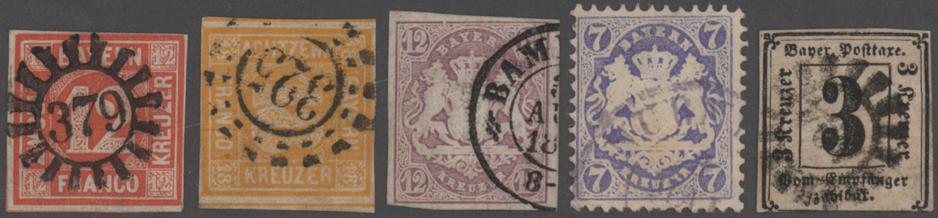 Lot 10191 - Bayern - Marken und Briefe - Auktionshaus Christoph Gärtner GmbH & Co. KG 57th AUCTION - Day 5 Lot 10191 - Bayern - Marken und Briefe - Auktionshaus Christoph Gärtner GmbH & Co. KG 57th AUCTION - Day 5