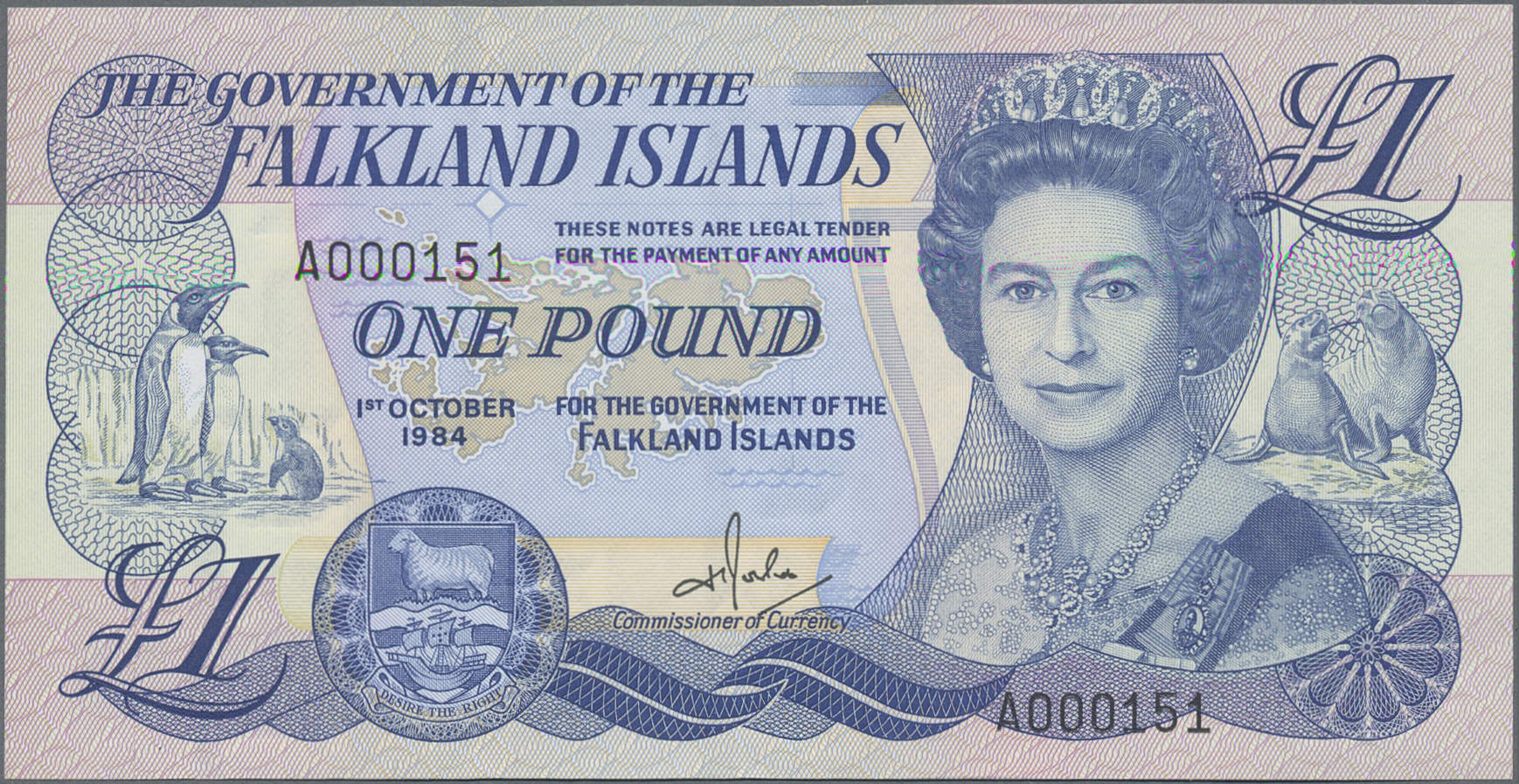 Lot 01141 - Falkland Islands / Falkland Inseln | Banknoten  -  Auktionshaus Christoph Gärtner GmbH & Co. KG 58th AUCTION - Day 1