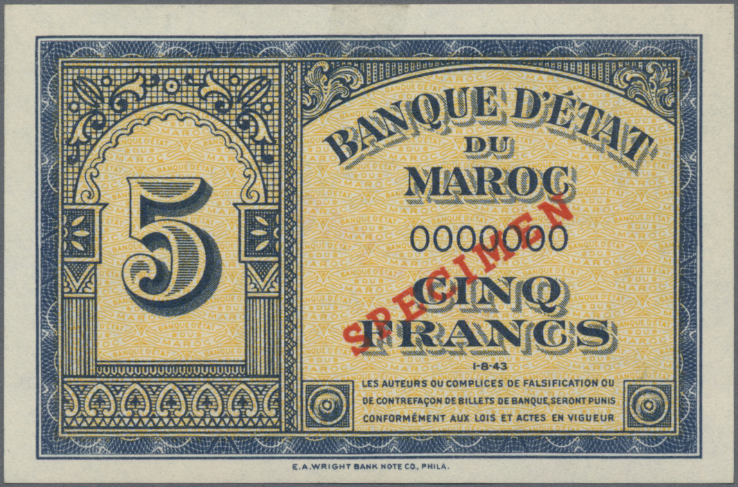 Lot 02084 - Morocco / Marokko | Banknoten - Auktionshaus Christoph Gärtner GmbH & Co. KG Sale #45 Banknotes Worldwide Lot 02084 - Morocco / Marokko | Banknoten - Auktionshaus Christoph Gärtner GmbH & Co. KG Sale #45 Banknotes Worldwide
